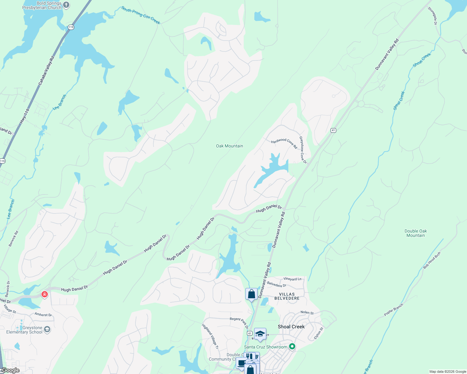 map of restaurants, bars, coffee shops, grocery stores, and more near 427 North Lake Road in Birmingham