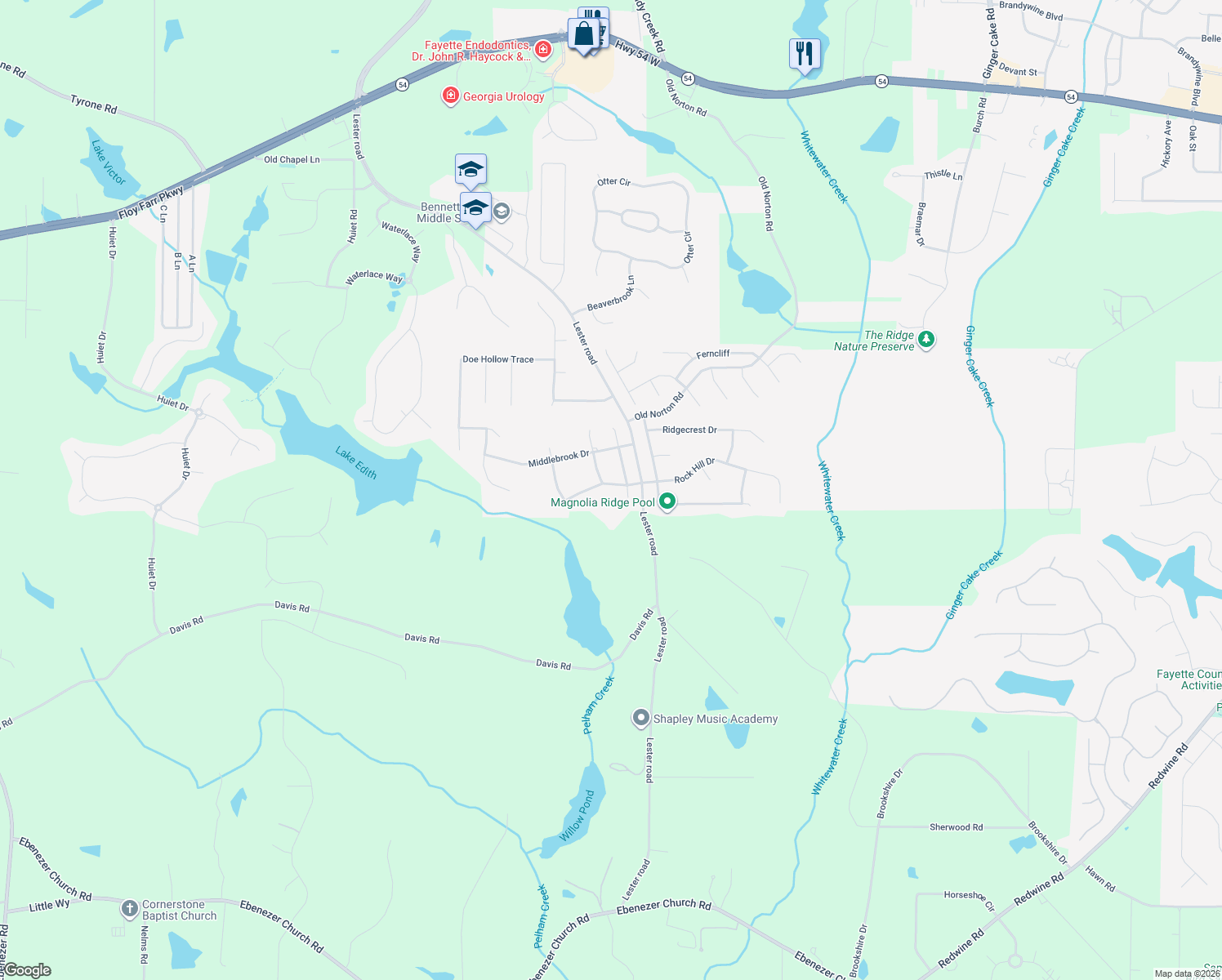 map of restaurants, bars, coffee shops, grocery stores, and more near 120 Valley Bluff Dr in Fayetteville