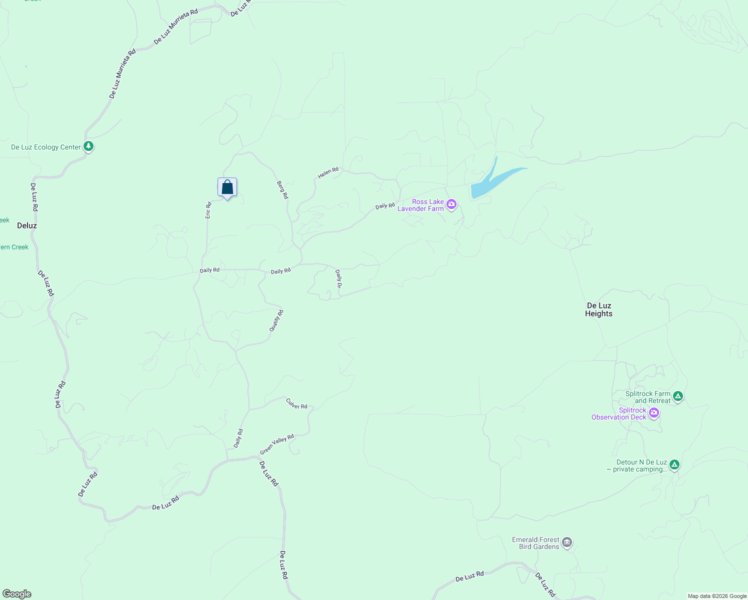 map of restaurants, bars, coffee shops, grocery stores, and more near 2607 Daily Drive in Fallbrook
