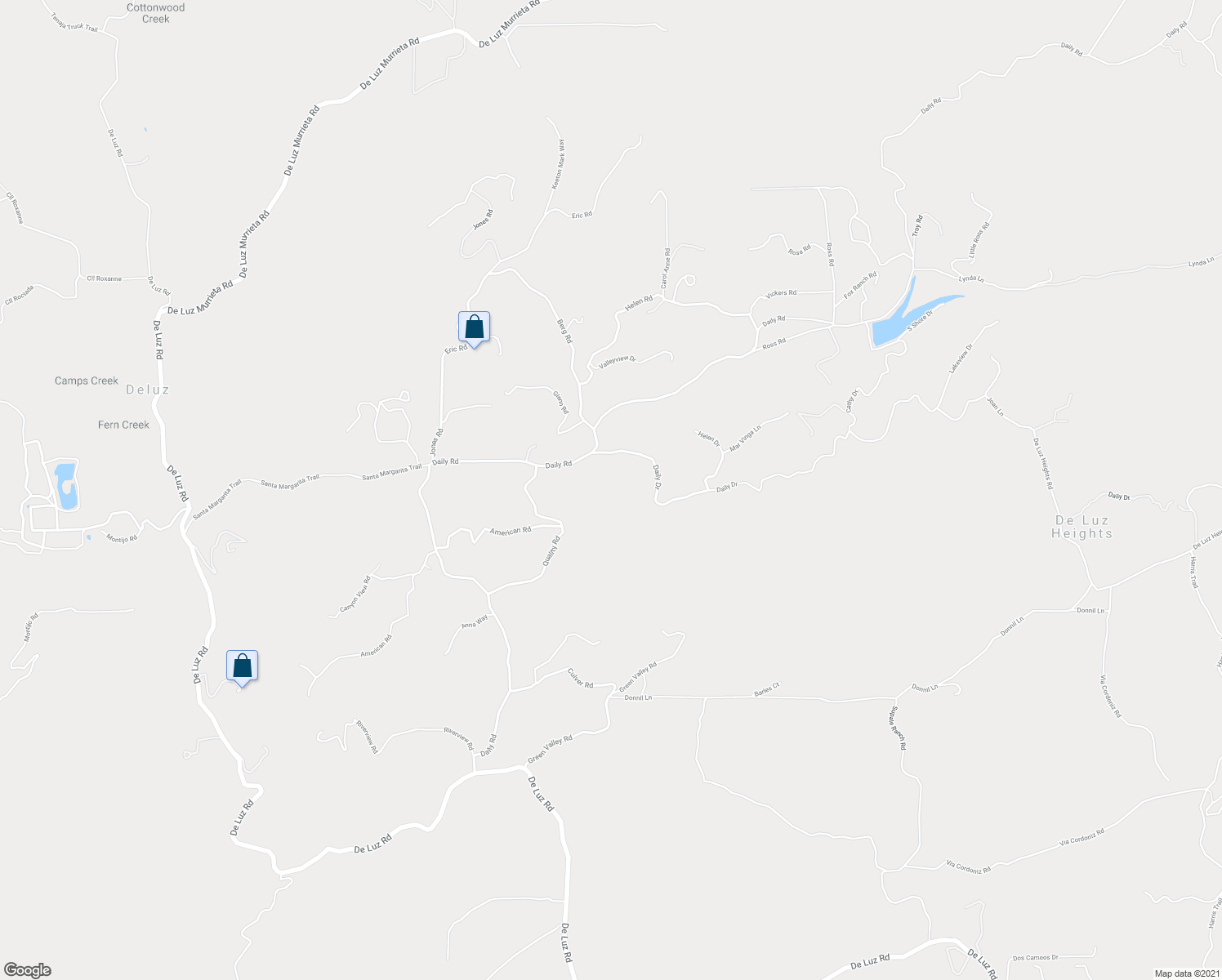 map of restaurants, bars, coffee shops, grocery stores, and more near 2375 Daily Drive in Fallbrook