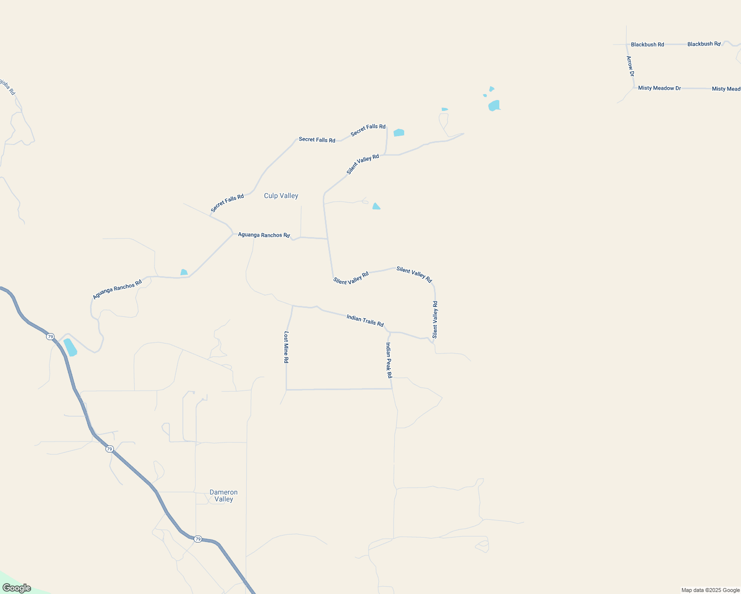 map of restaurants, bars, coffee shops, grocery stores, and more near 2 Indian Trails Road in Aguanga