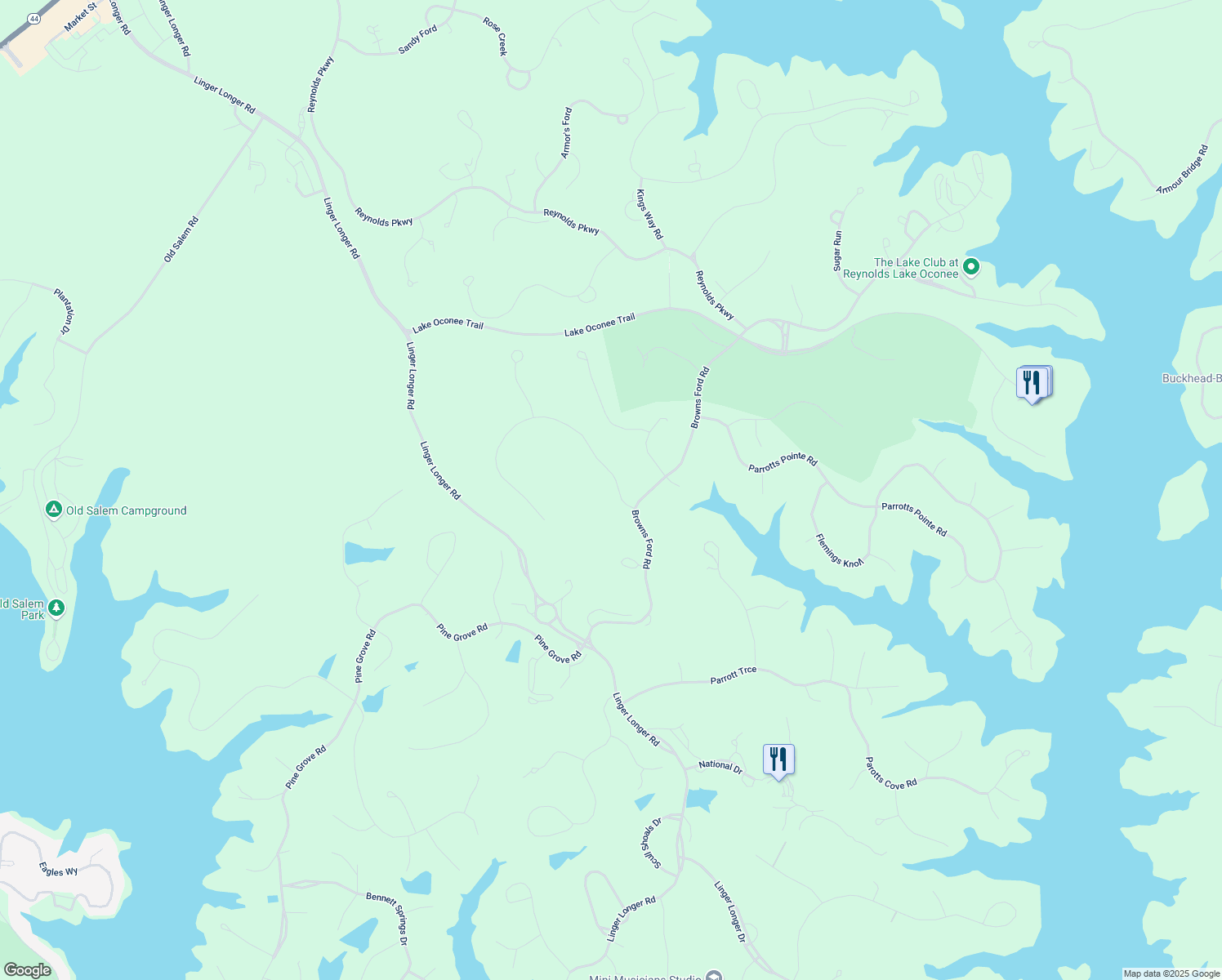 map of restaurants, bars, coffee shops, grocery stores, and more near 1010 Callahan's Ridge Road in Greensboro