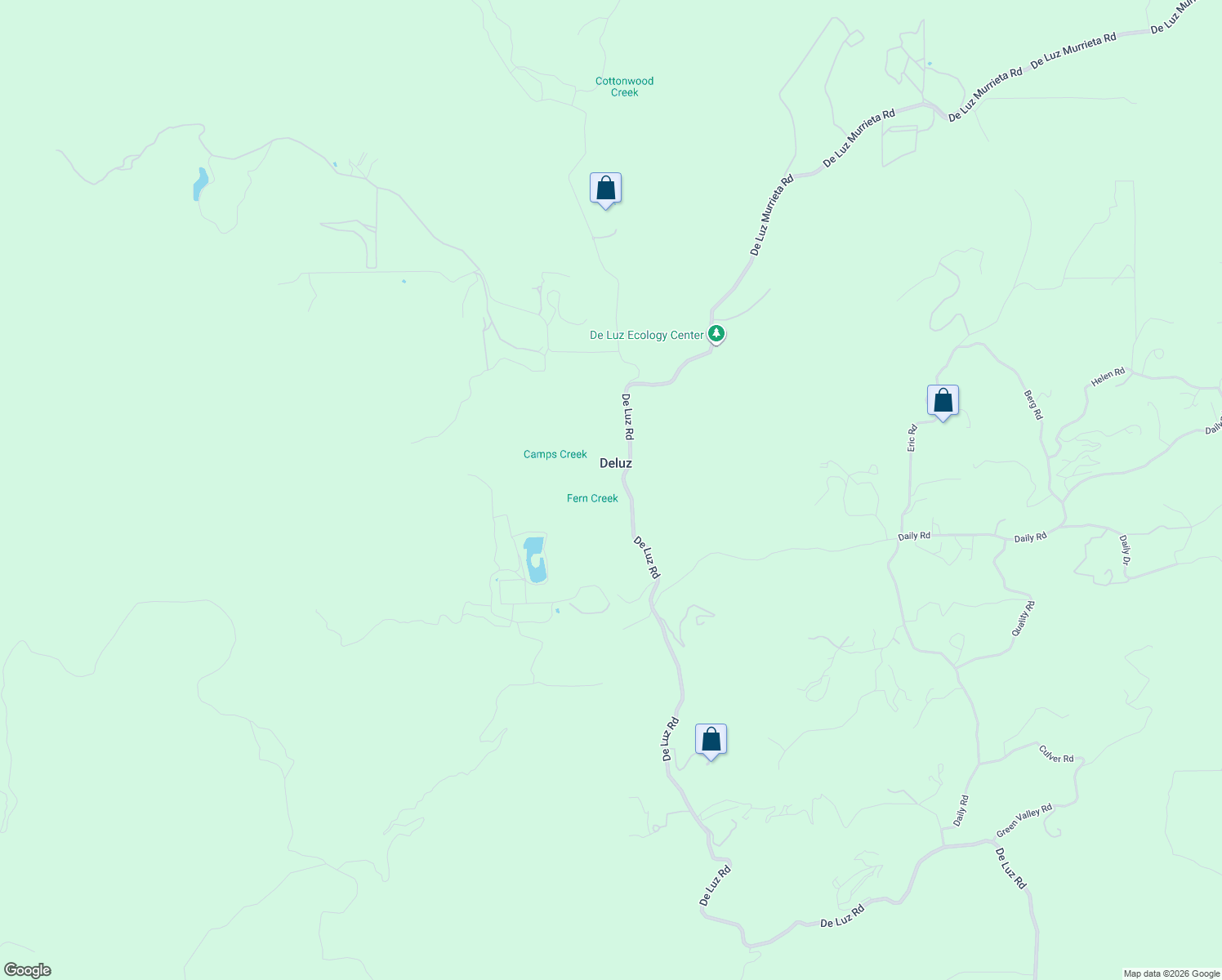 map of restaurants, bars, coffee shops, grocery stores, and more near 39775 De Luz Road in Fallbrook