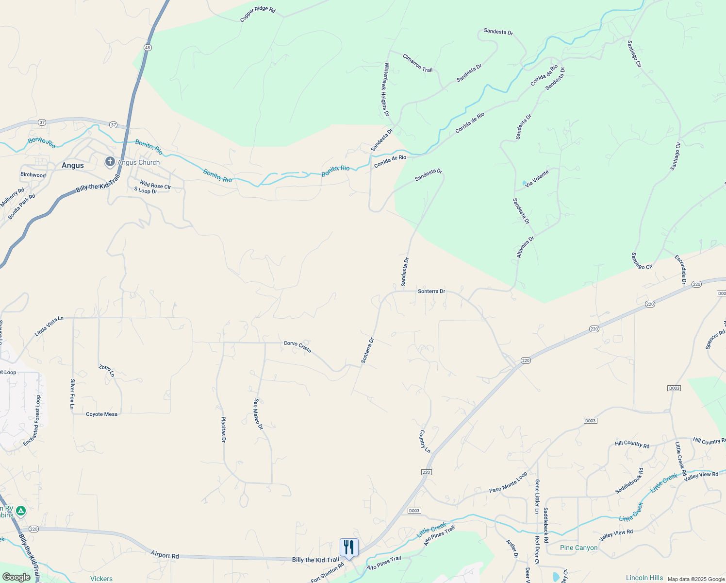 map of restaurants, bars, coffee shops, grocery stores, and more near 192 Sonterra Drive in Alto