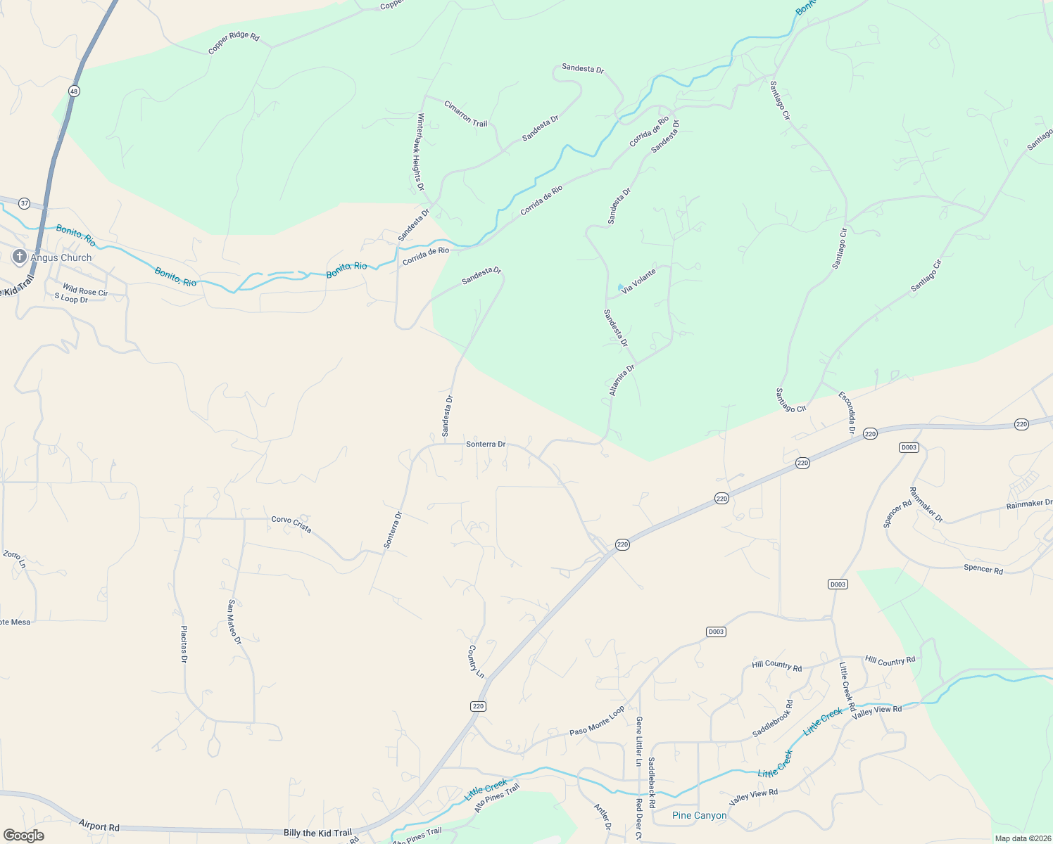 map of restaurants, bars, coffee shops, grocery stores, and more near Sonterra Drive in Alto