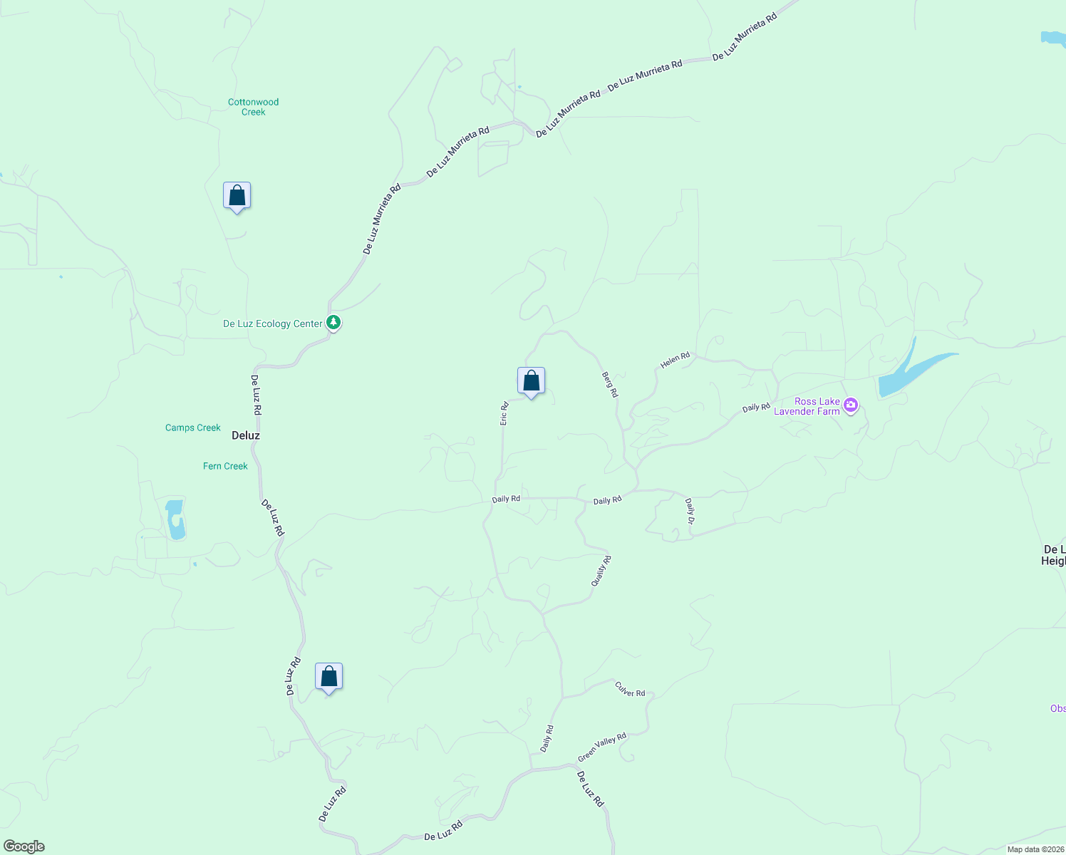 map of restaurants, bars, coffee shops, grocery stores, and more near 39725 Jones Road in Fallbrook
