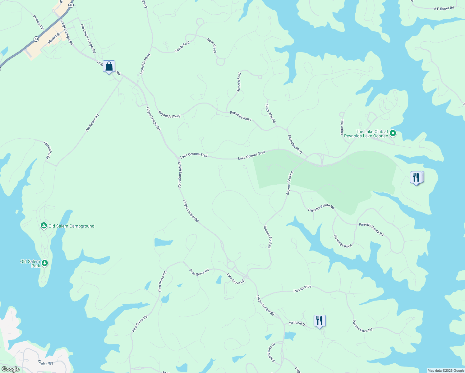 map of restaurants, bars, coffee shops, grocery stores, and more near 1111 Callahan's Ridge Road in Greensboro