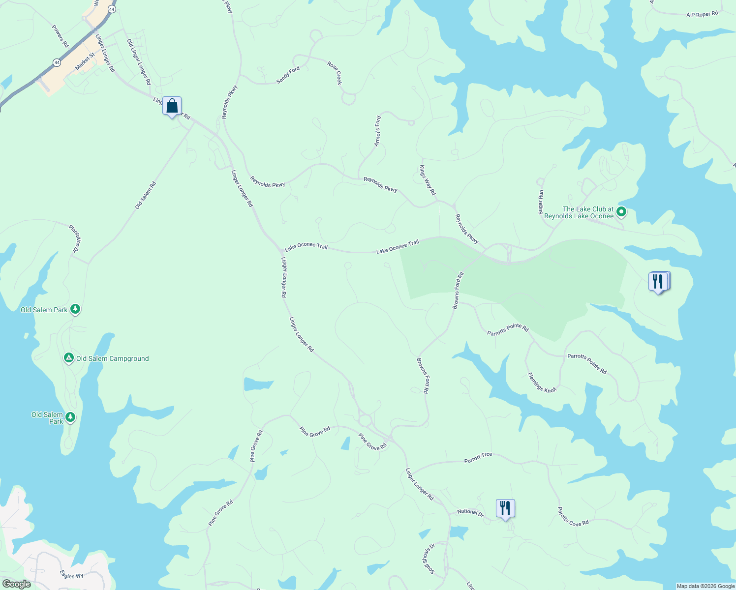map of restaurants, bars, coffee shops, grocery stores, and more near 1111 Callahan's Ridge Road in Greensboro