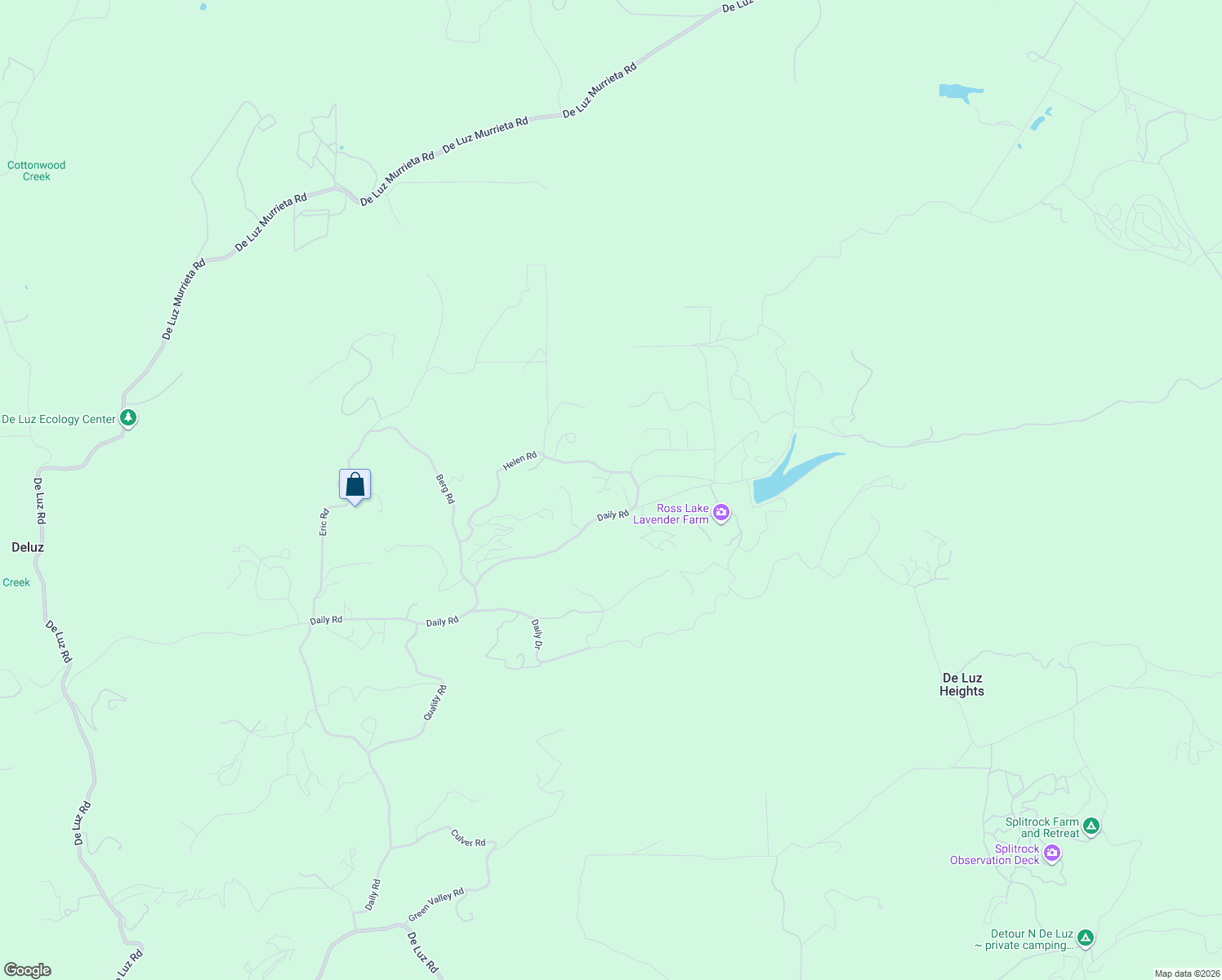 map of restaurants, bars, coffee shops, grocery stores, and more near 2445 Helen Road in Fallbrook