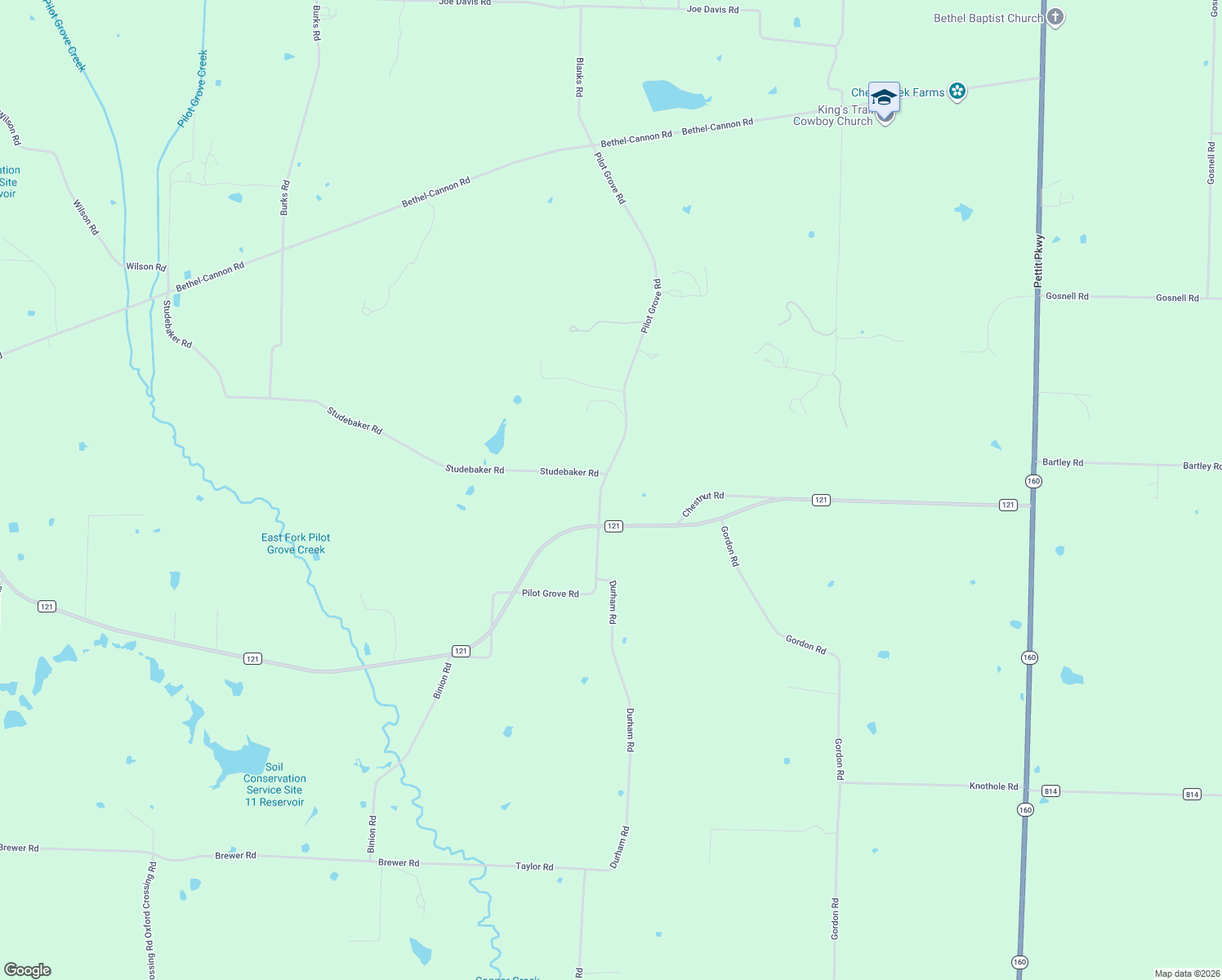 map of restaurants, bars, coffee shops, grocery stores, and more near 1336 Pilot Grove Rd in Whitewright