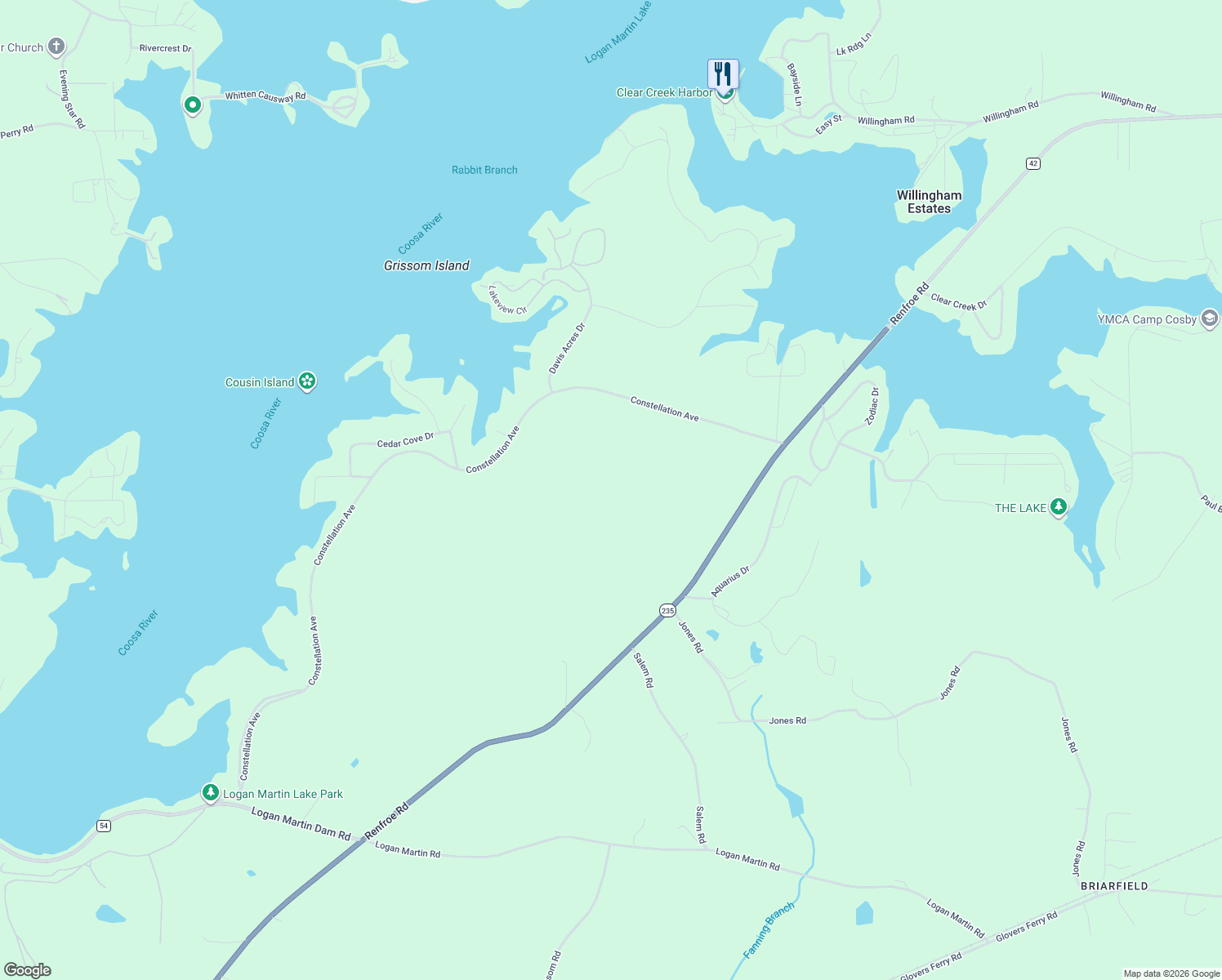 map of restaurants, bars, coffee shops, grocery stores, and more near 499 County Road 255 in Alpine