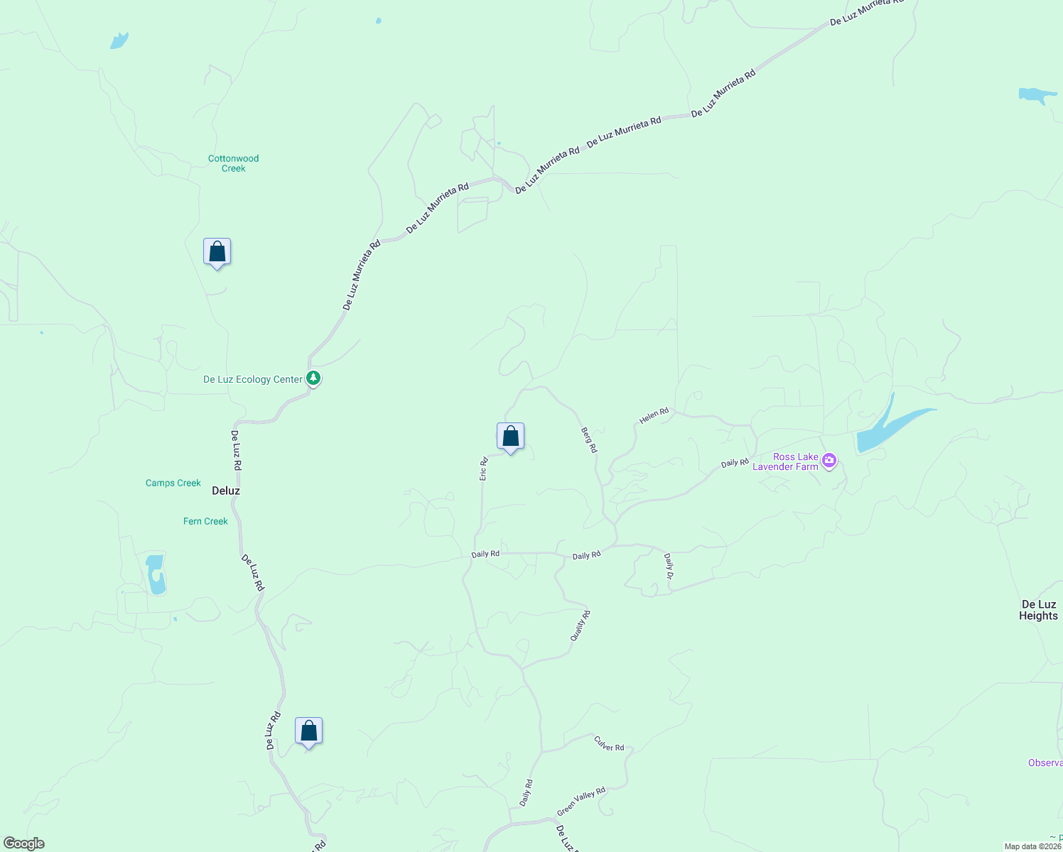 map of restaurants, bars, coffee shops, grocery stores, and more near 39638-39698 Berg Road in Fallbrook