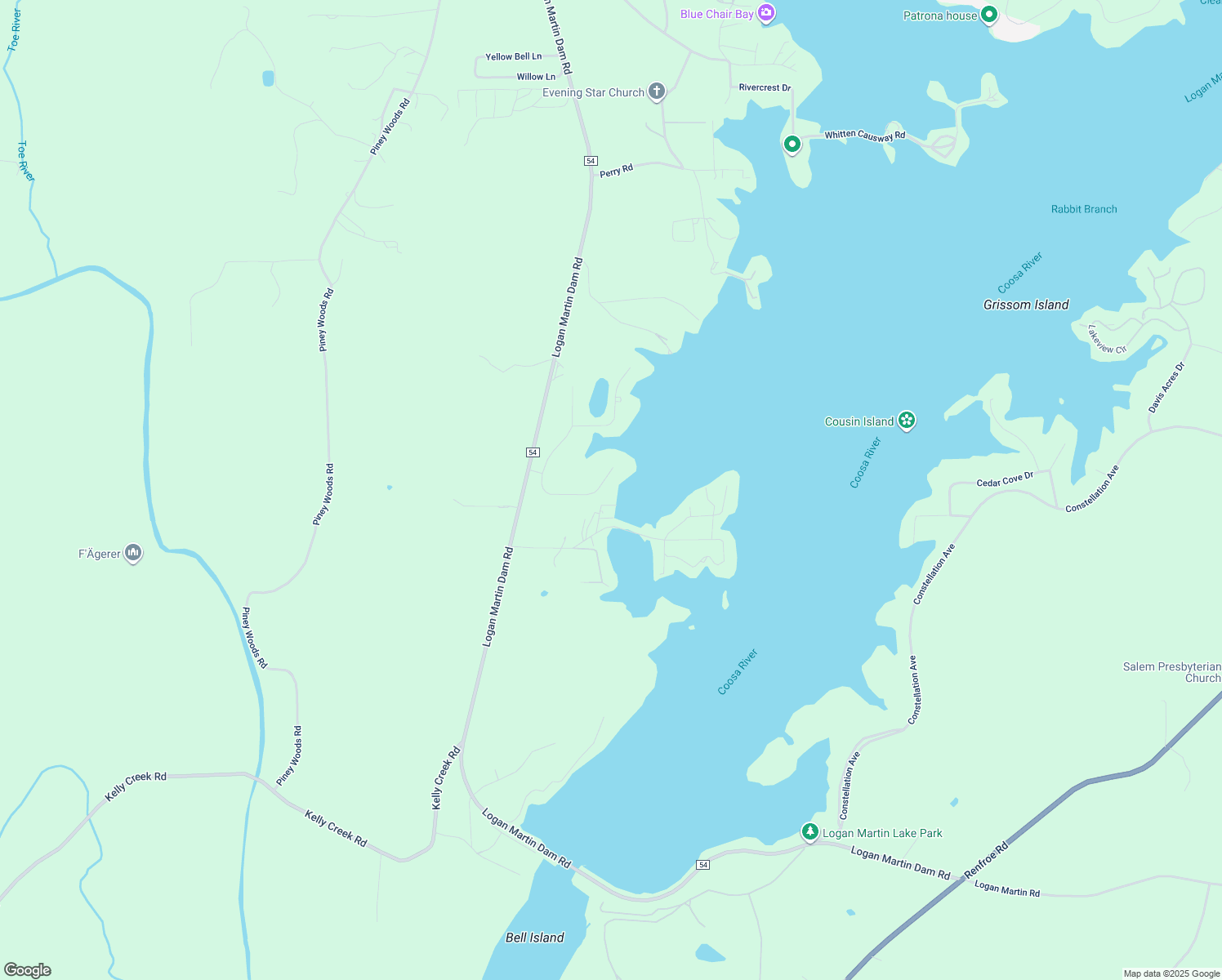 map of restaurants, bars, coffee shops, grocery stores, and more near 190 Cove Drive in Vincent