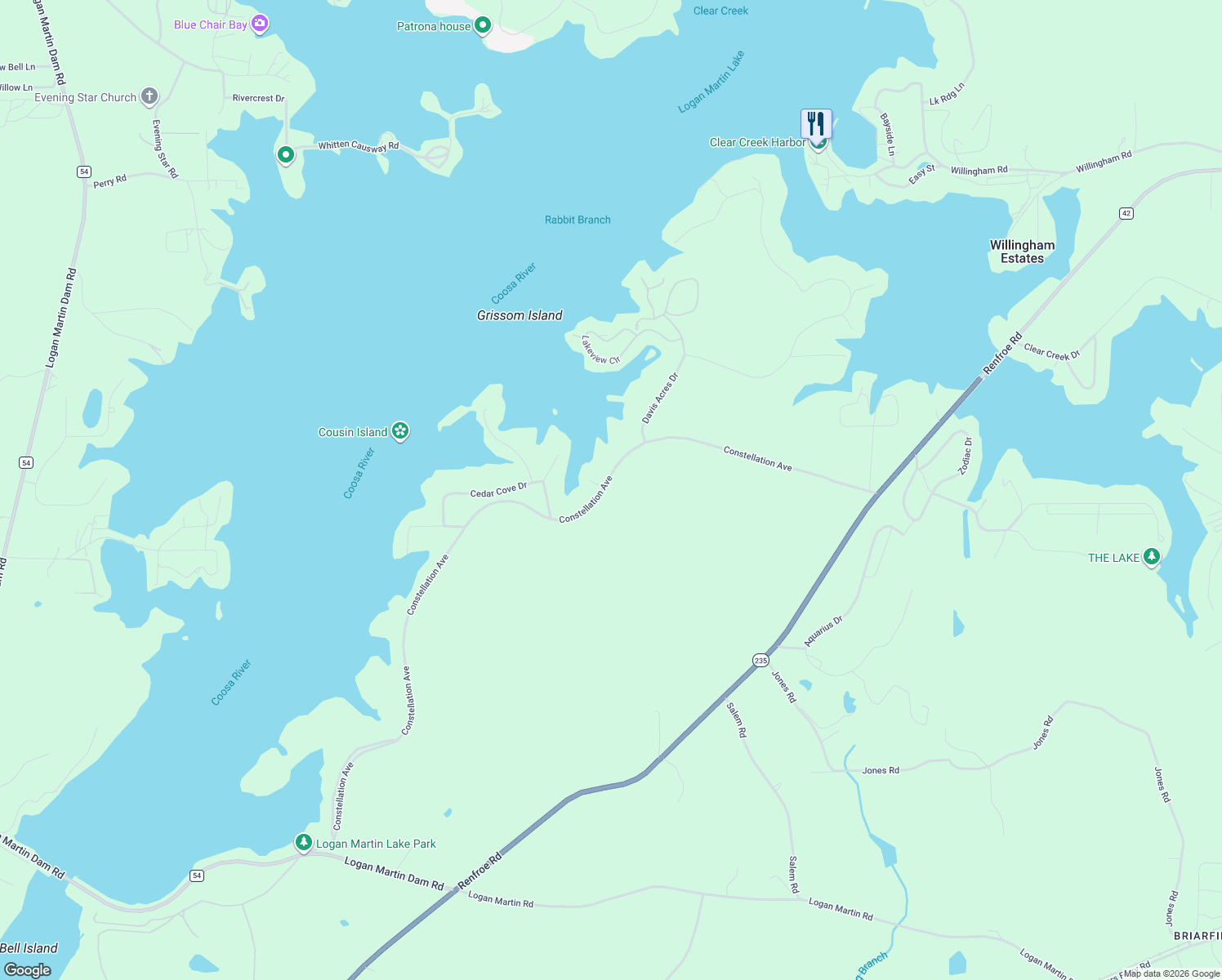 map of restaurants, bars, coffee shops, grocery stores, and more near 32 Cox Lane in Alpine