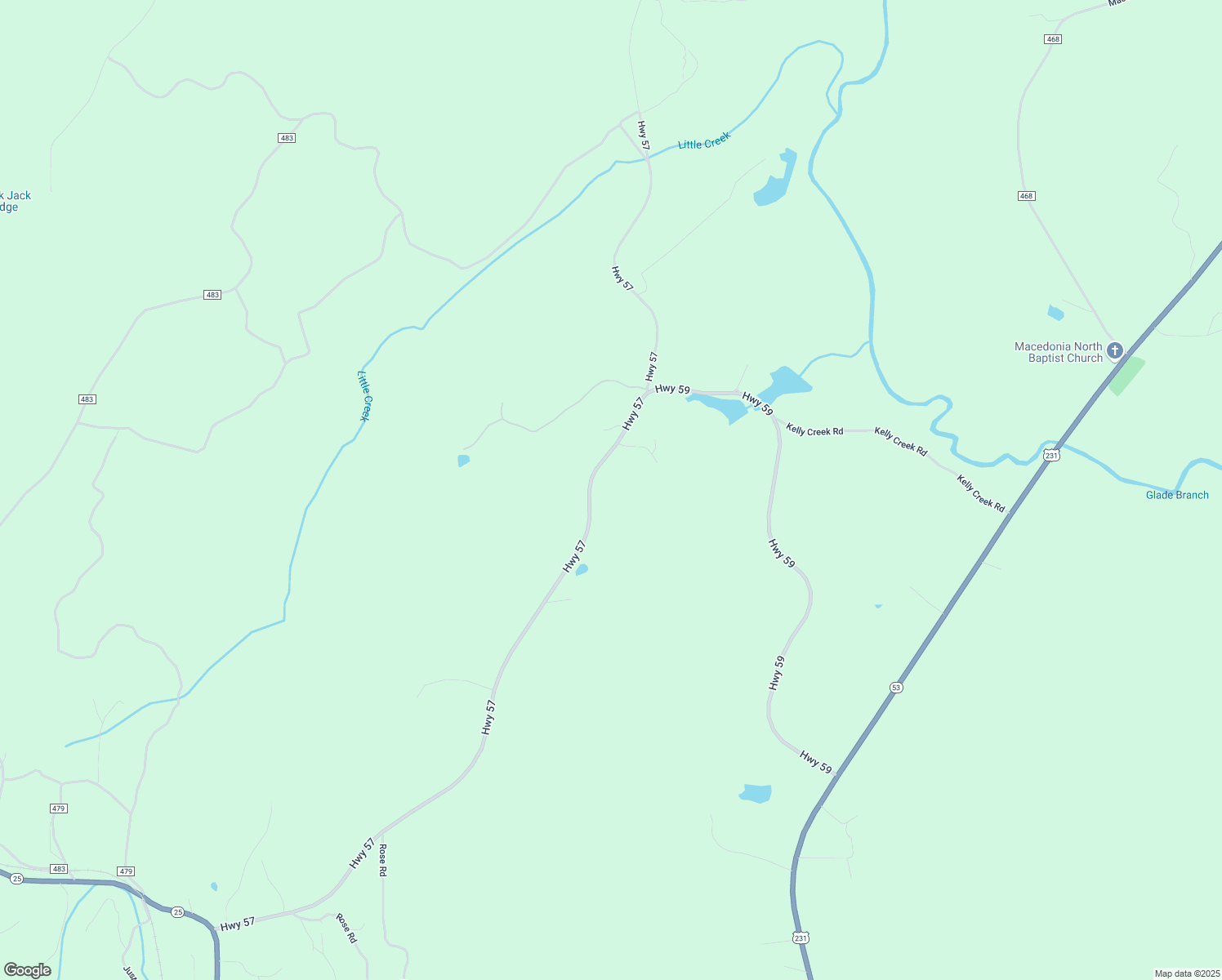map of restaurants, bars, coffee shops, grocery stores, and more near 1861 Highway 57 in Vincent