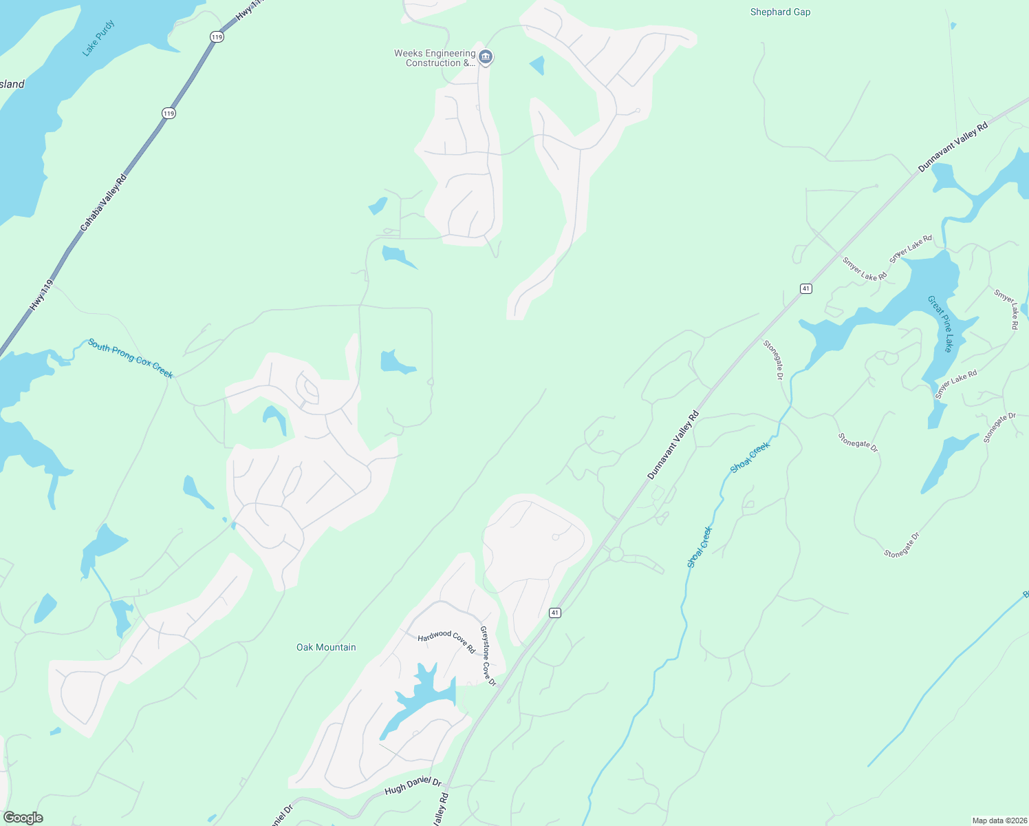 map of restaurants, bars, coffee shops, grocery stores, and more near 1323 Greystone Crest in Birmingham