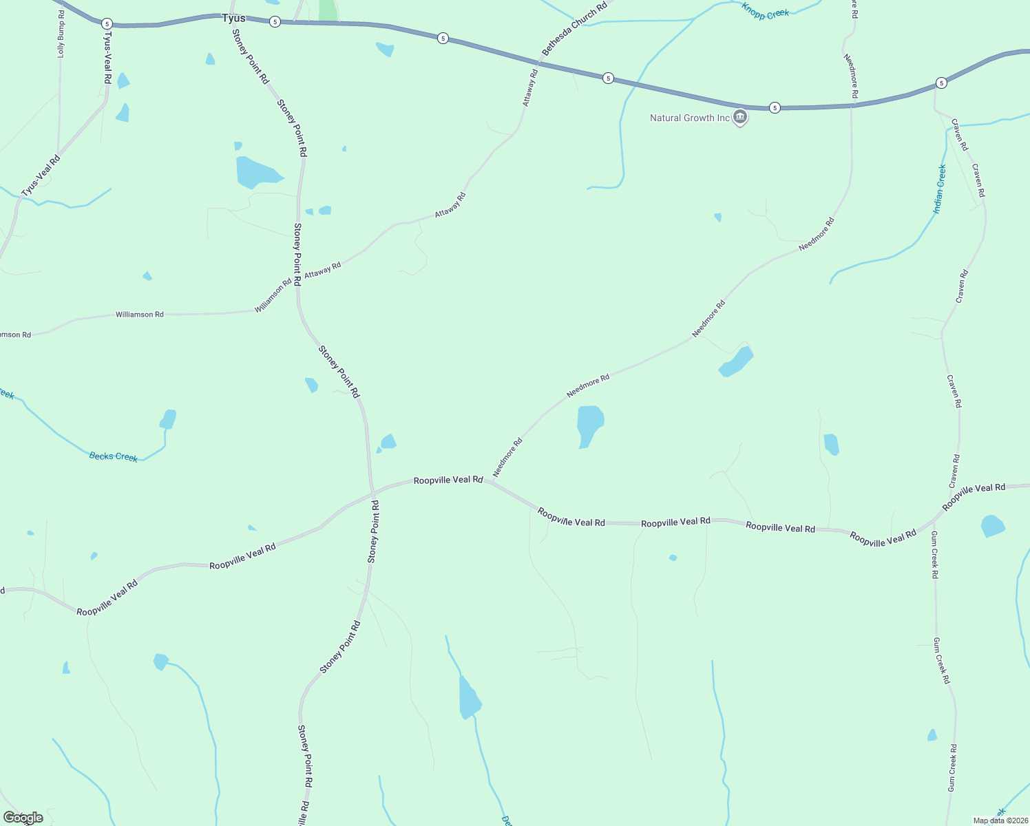 map of restaurants, bars, coffee shops, grocery stores, and more near 1401 Needmore Road in Roopville