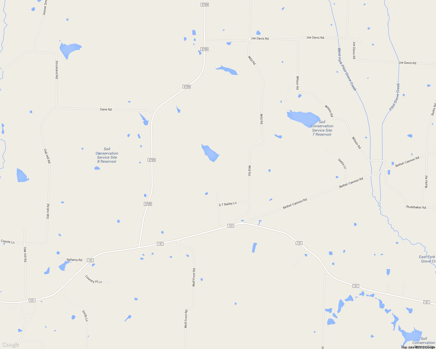 map of restaurants, bars, coffee shops, grocery stores, and more near 265 Dancing Meadows in Van Alstyne