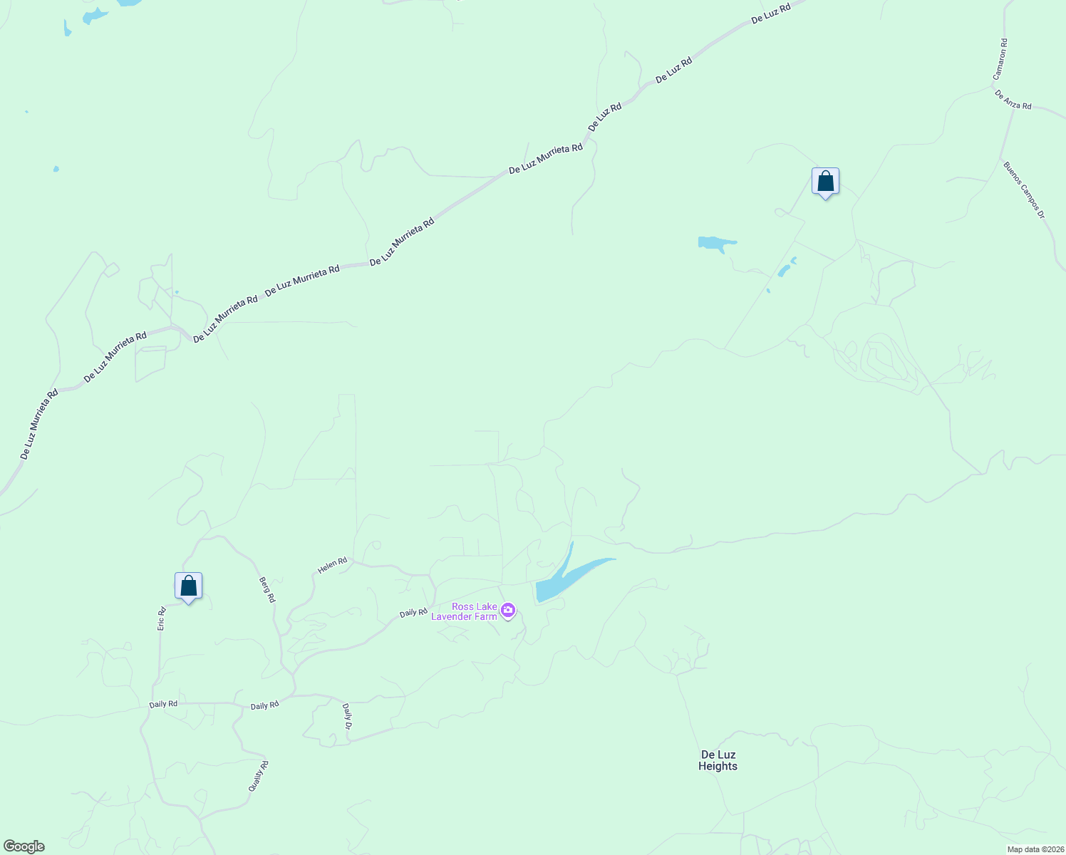 map of restaurants, bars, coffee shops, grocery stores, and more near 40390 Ross Road in Fallbrook