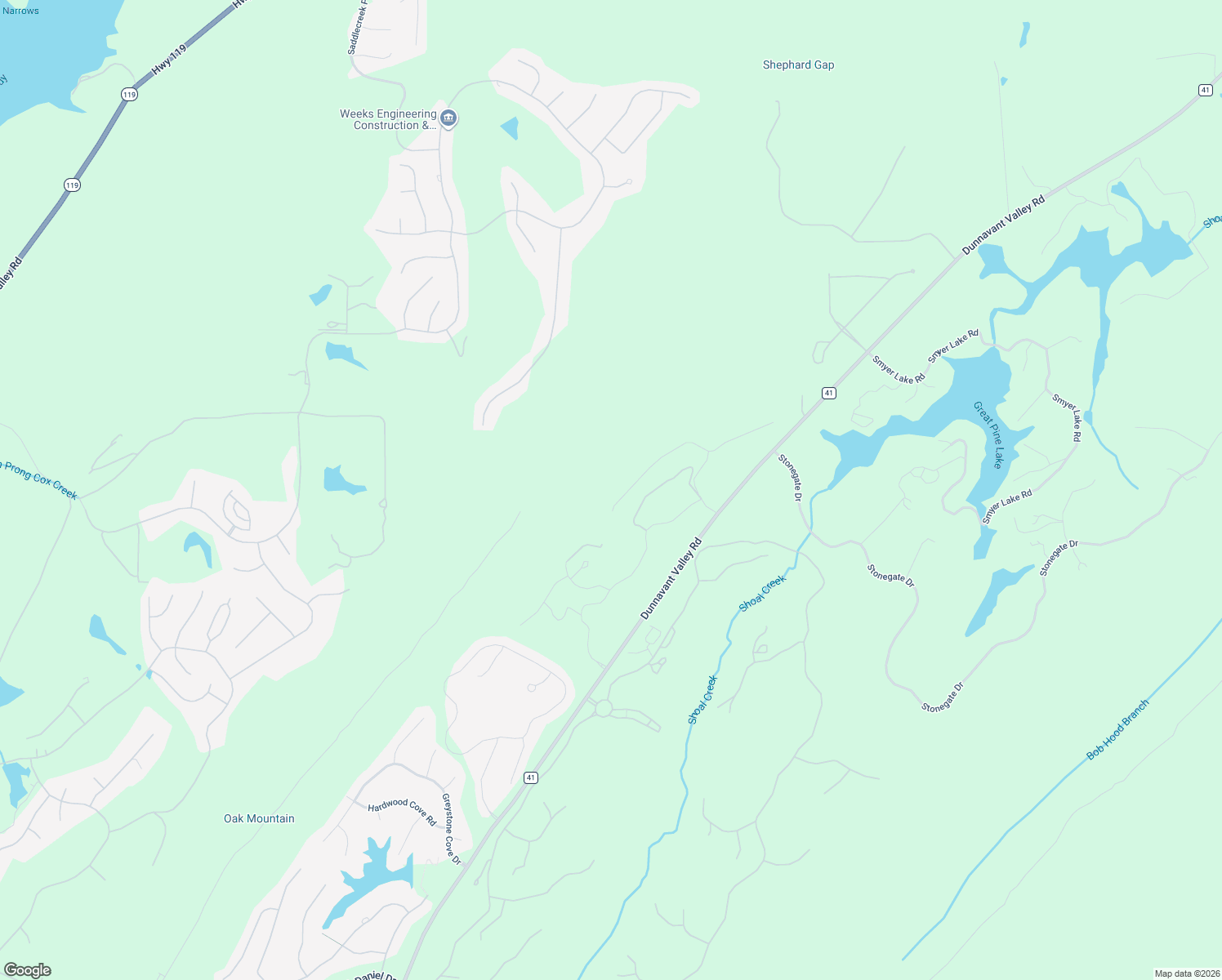 map of restaurants, bars, coffee shops, grocery stores, and more near South Oaks Drive in Leeds