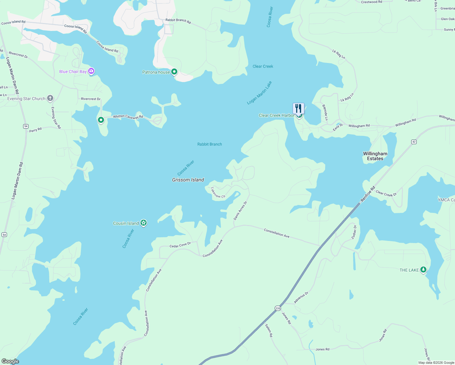 map of restaurants, bars, coffee shops, grocery stores, and more near 118 Waters Edge Drive in Alpine
