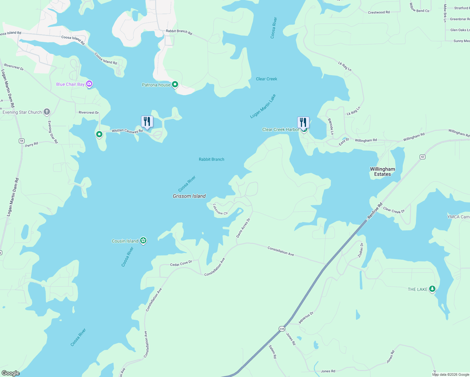 map of restaurants, bars, coffee shops, grocery stores, and more near 149 Waters Edge Point in Alpine