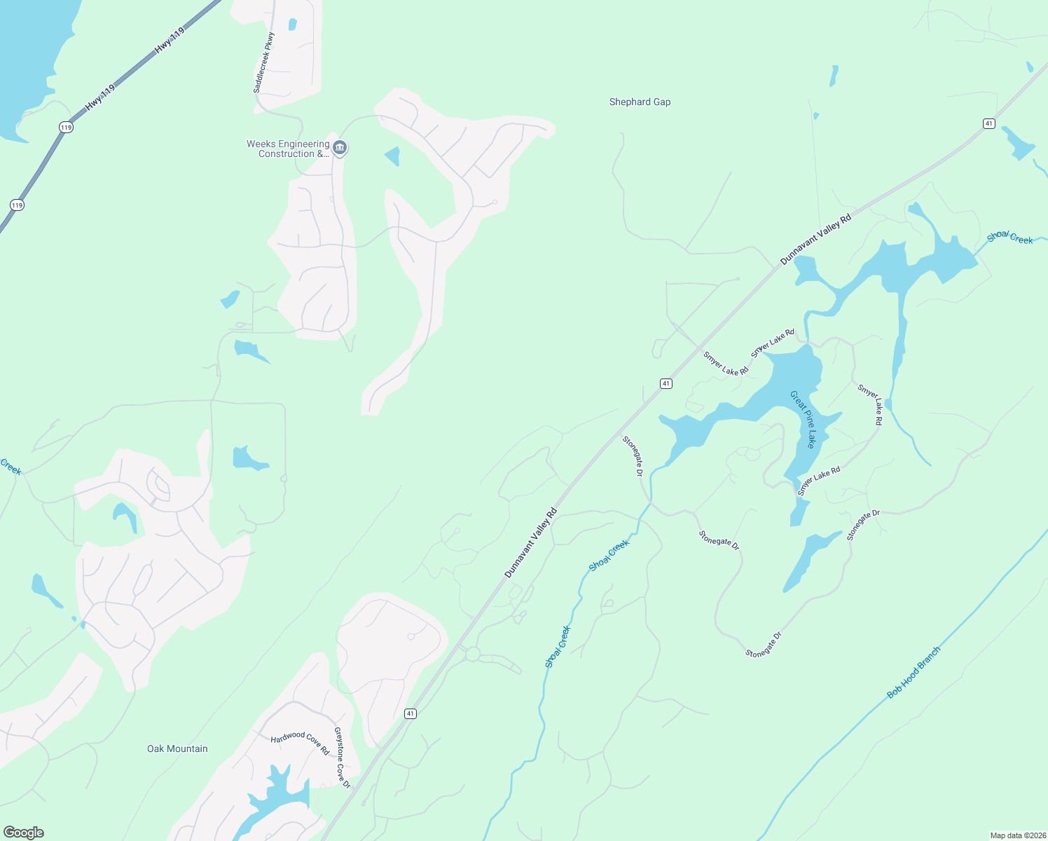 map of restaurants, bars, coffee shops, grocery stores, and more near South Oaks Drive in Leeds