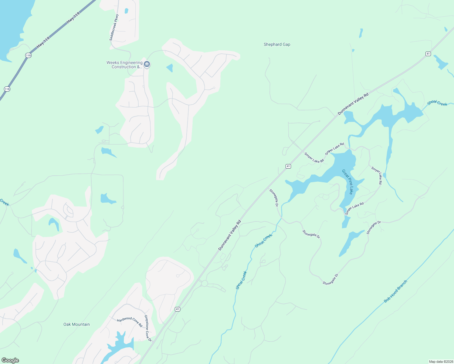 map of restaurants, bars, coffee shops, grocery stores, and more near South Oaks Drive in Leeds