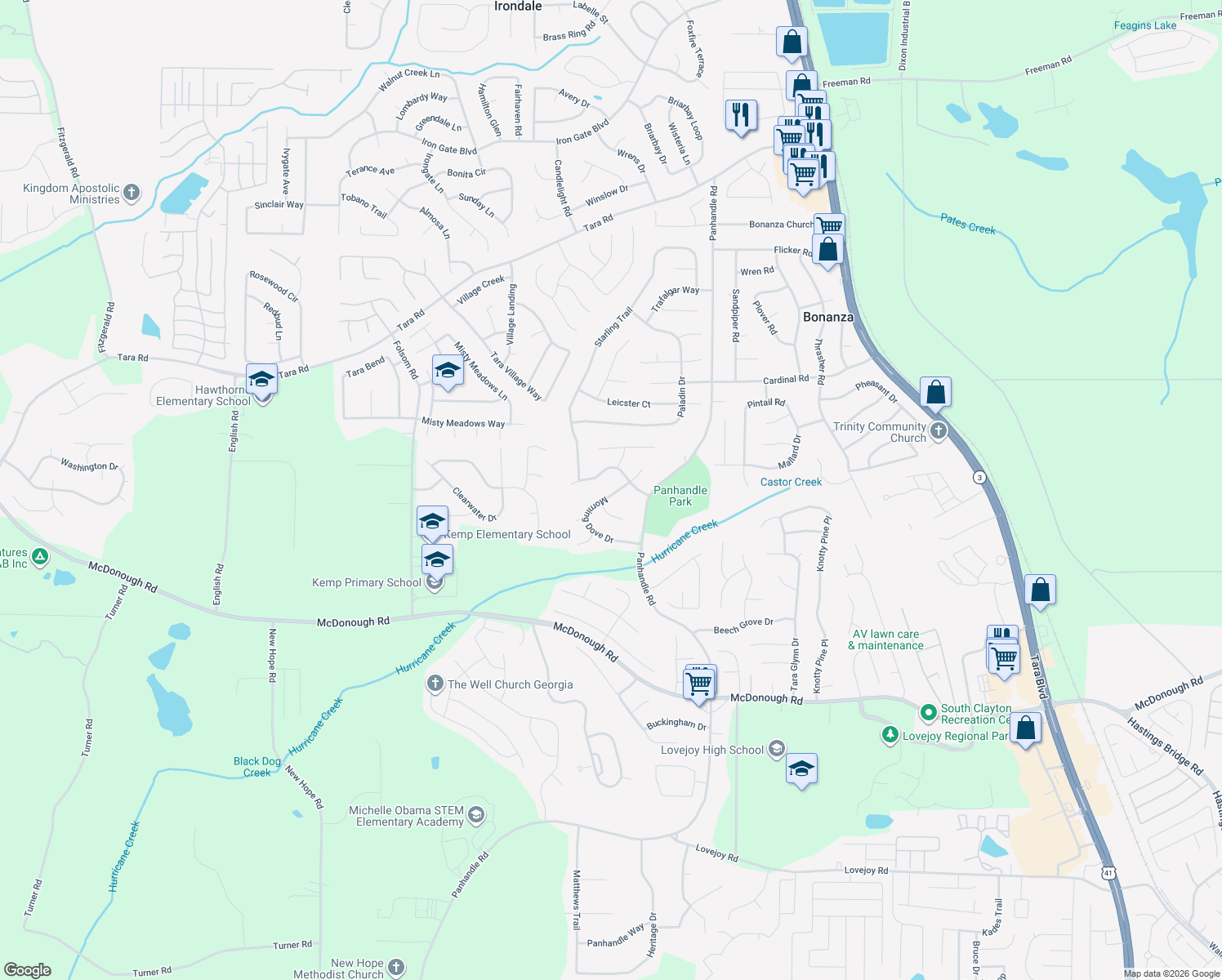 map of restaurants, bars, coffee shops, grocery stores, and more near 10897 Morning Dove Dr in Hampton