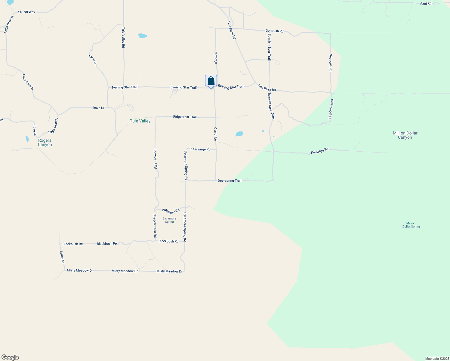 map of restaurants, bars, coffee shops, grocery stores, and more near Deerspring Trail in Riverside County