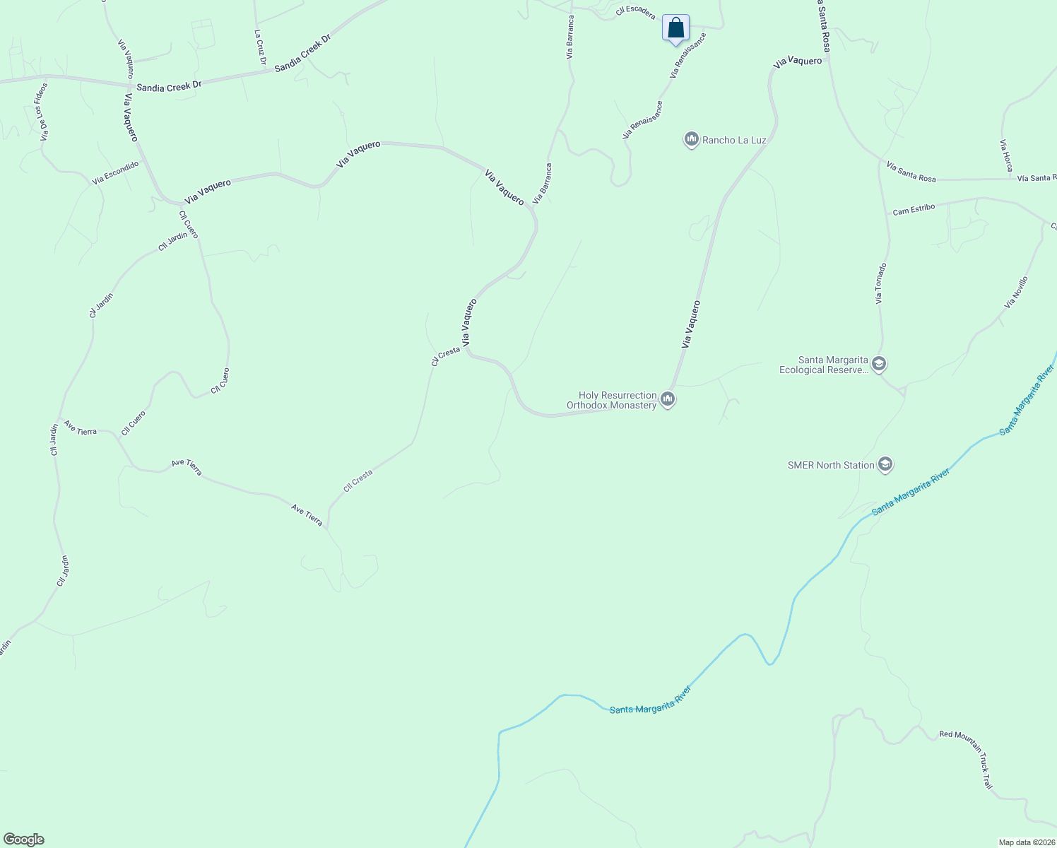 map of restaurants, bars, coffee shops, grocery stores, and more near 48336 Via Vaquero in Temecula