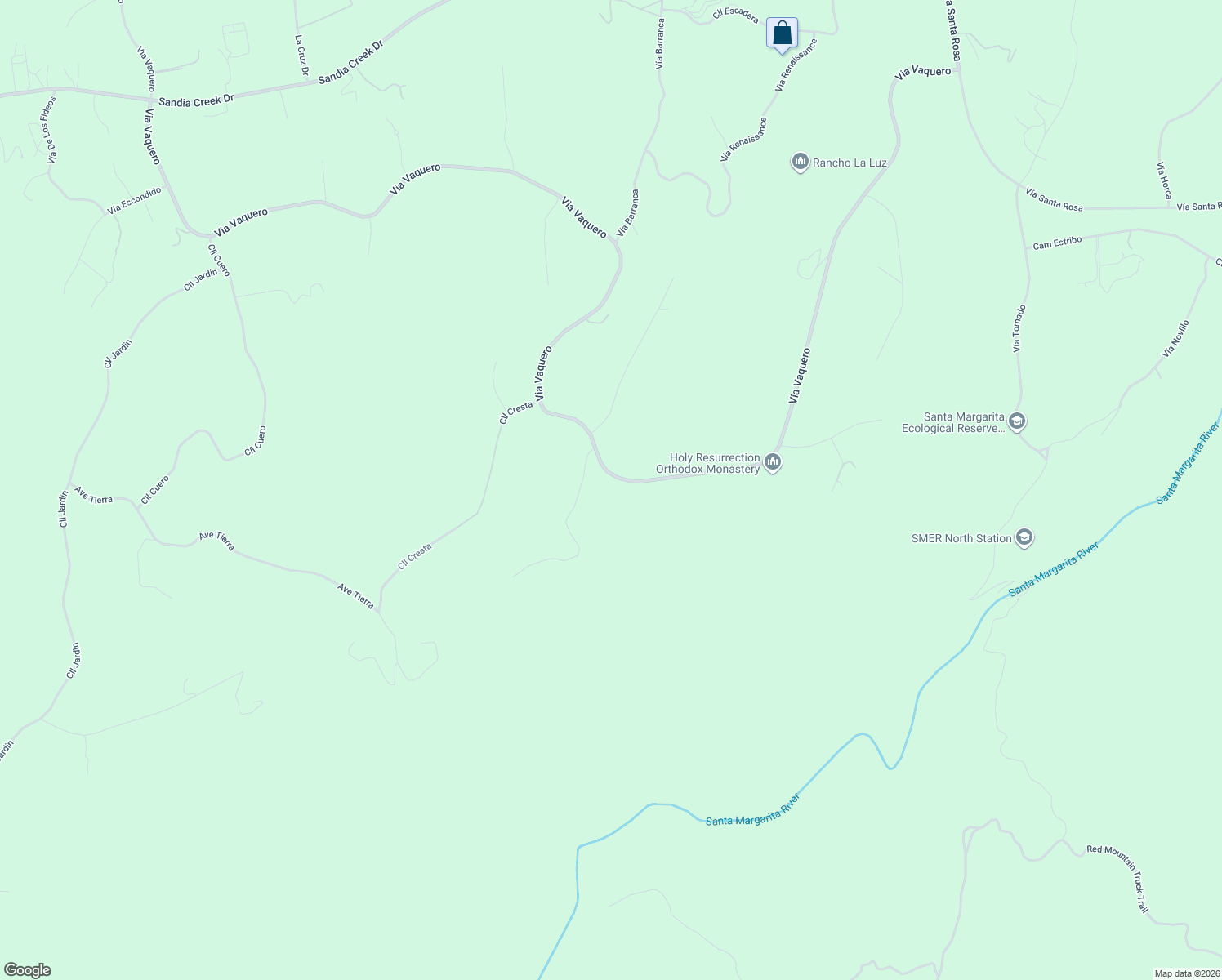 map of restaurants, bars, coffee shops, grocery stores, and more near 48336 Via Vaquero in Temecula