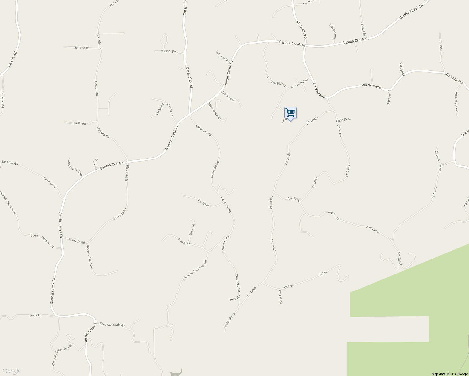 map of restaurants, bars, coffee shops, grocery stores, and more near 25900 Carancho Road in Temecula