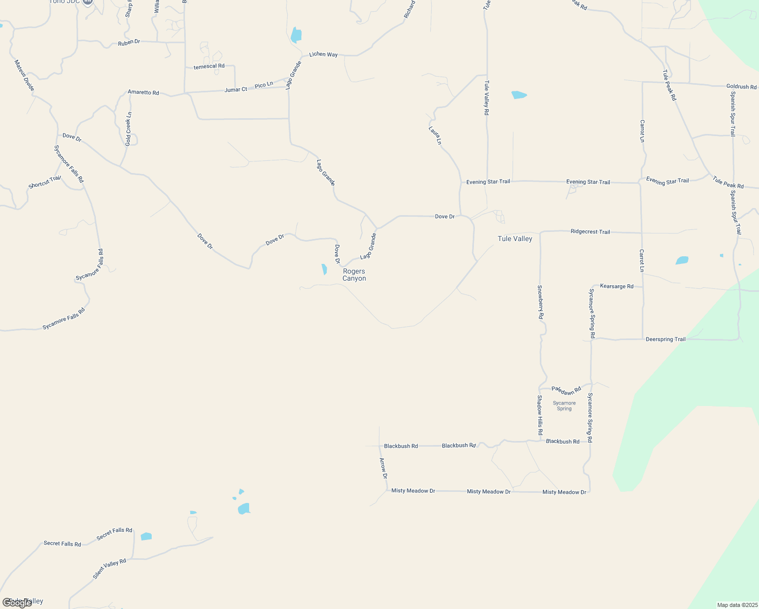 map of restaurants, bars, coffee shops, grocery stores, and more near Ridgecrest Trail in Riverside County