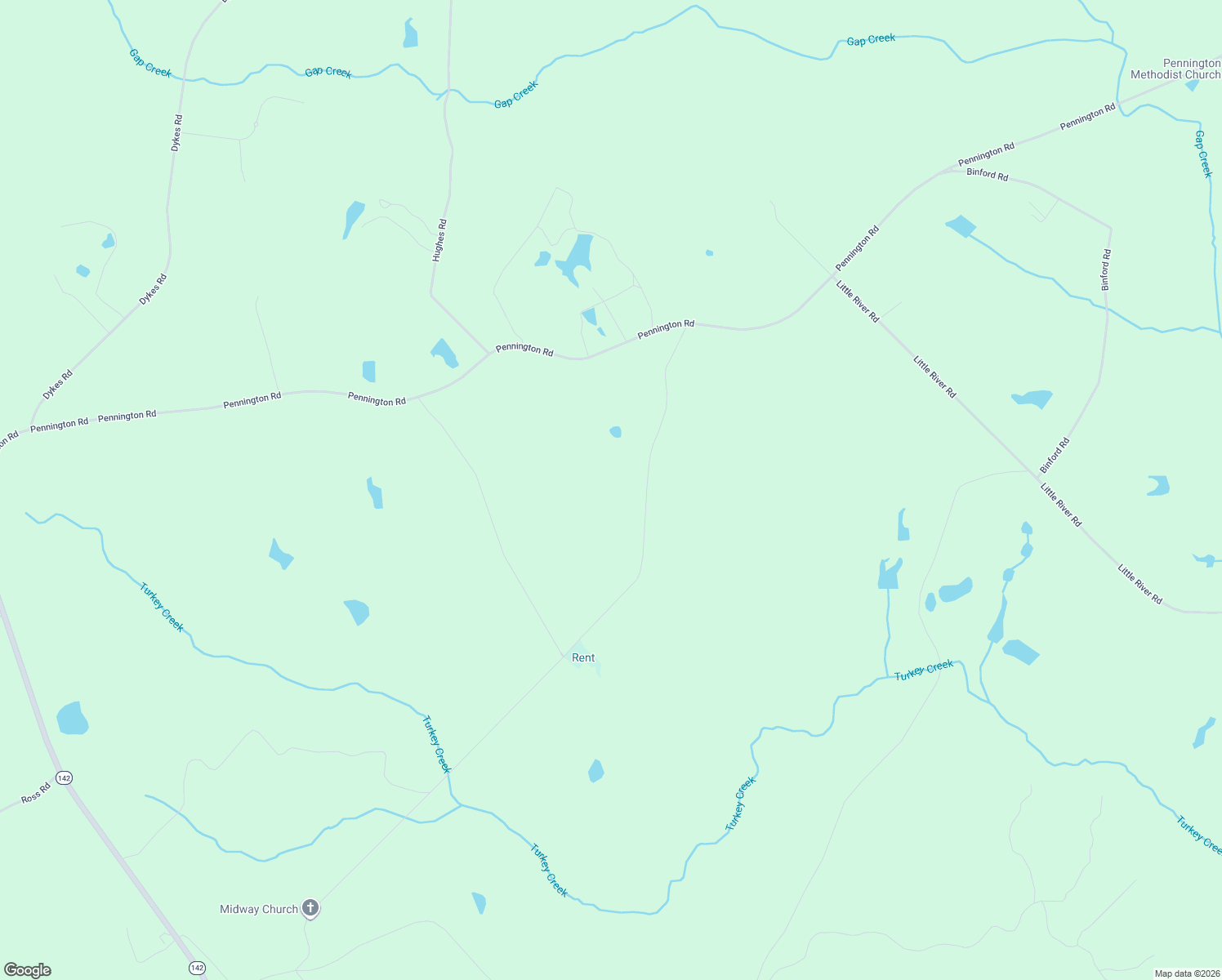 map of restaurants, bars, coffee shops, grocery stores, and more near 2049 Midway Church Road in Newborn