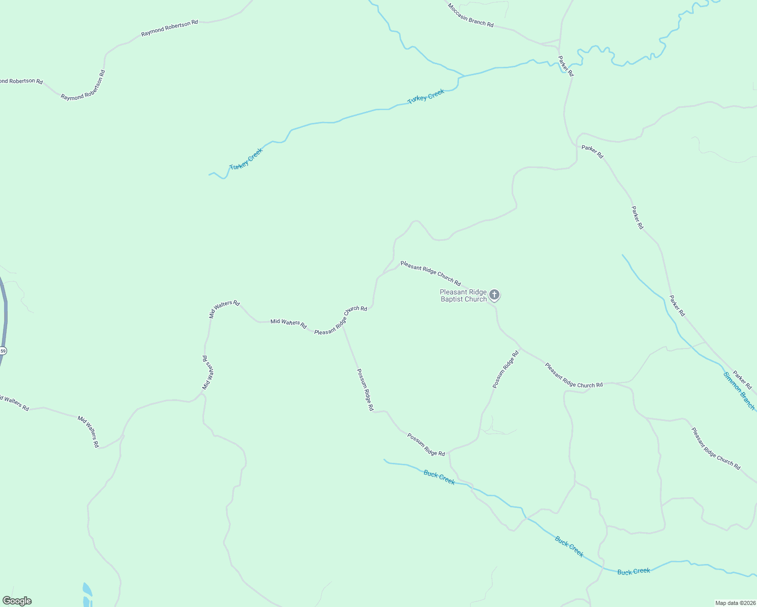 map of restaurants, bars, coffee shops, grocery stores, and more near 18854 Pleasant Ridge Church Road in Fayette