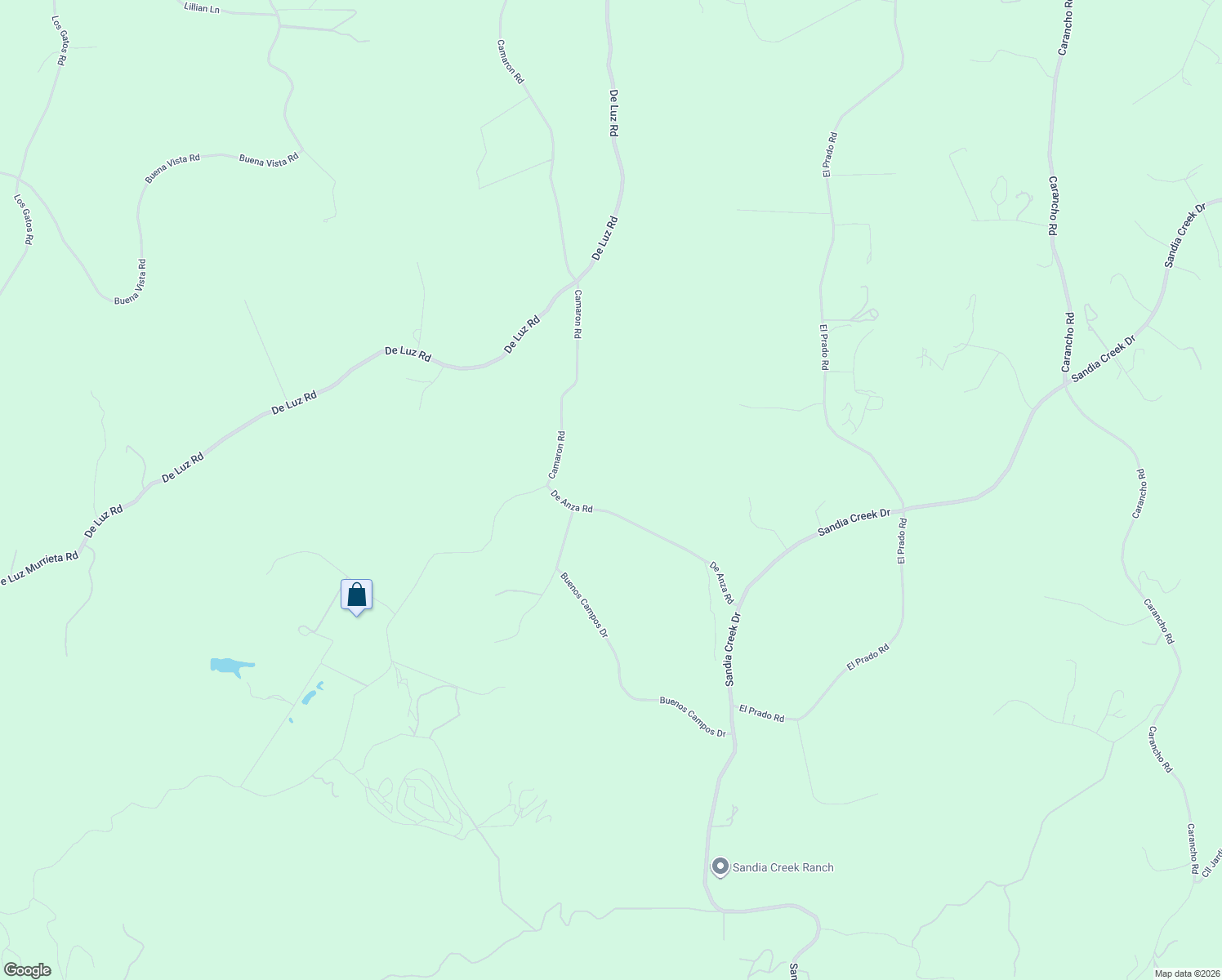 map of restaurants, bars, coffee shops, grocery stores, and more near 23192 De Anza Road in Temecula
