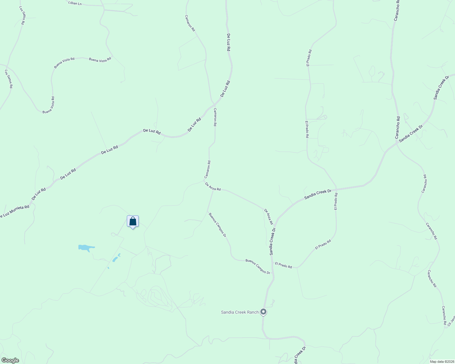 map of restaurants, bars, coffee shops, grocery stores, and more near 23192 De Anza Road in Temecula