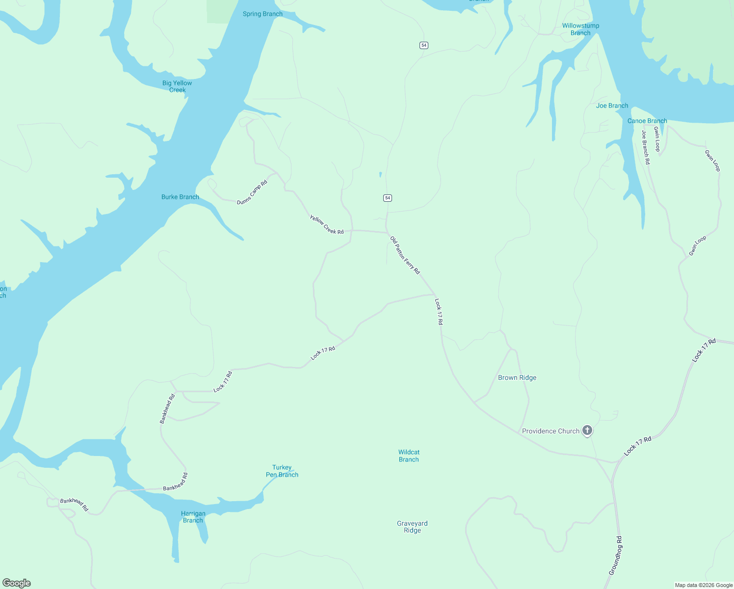 map of restaurants, bars, coffee shops, grocery stores, and more near 15081 Lock 17 Road in Adger