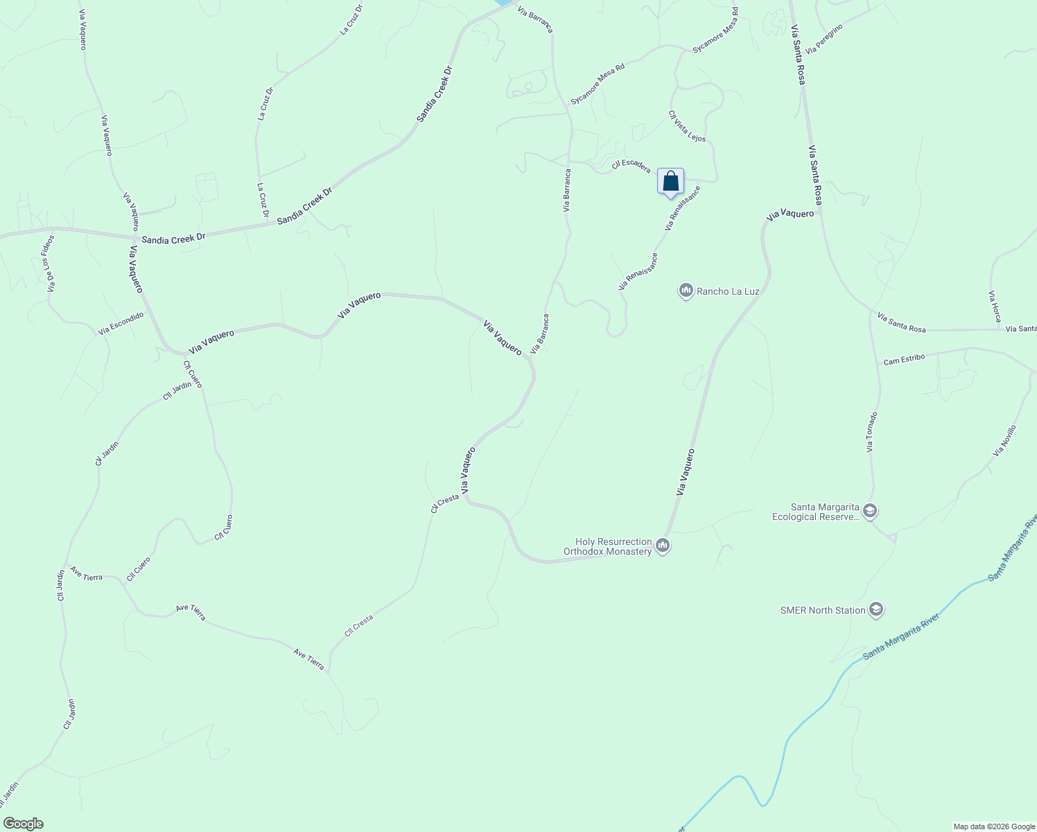 map of restaurants, bars, coffee shops, grocery stores, and more near 47400 Via Vaquero in Temecula