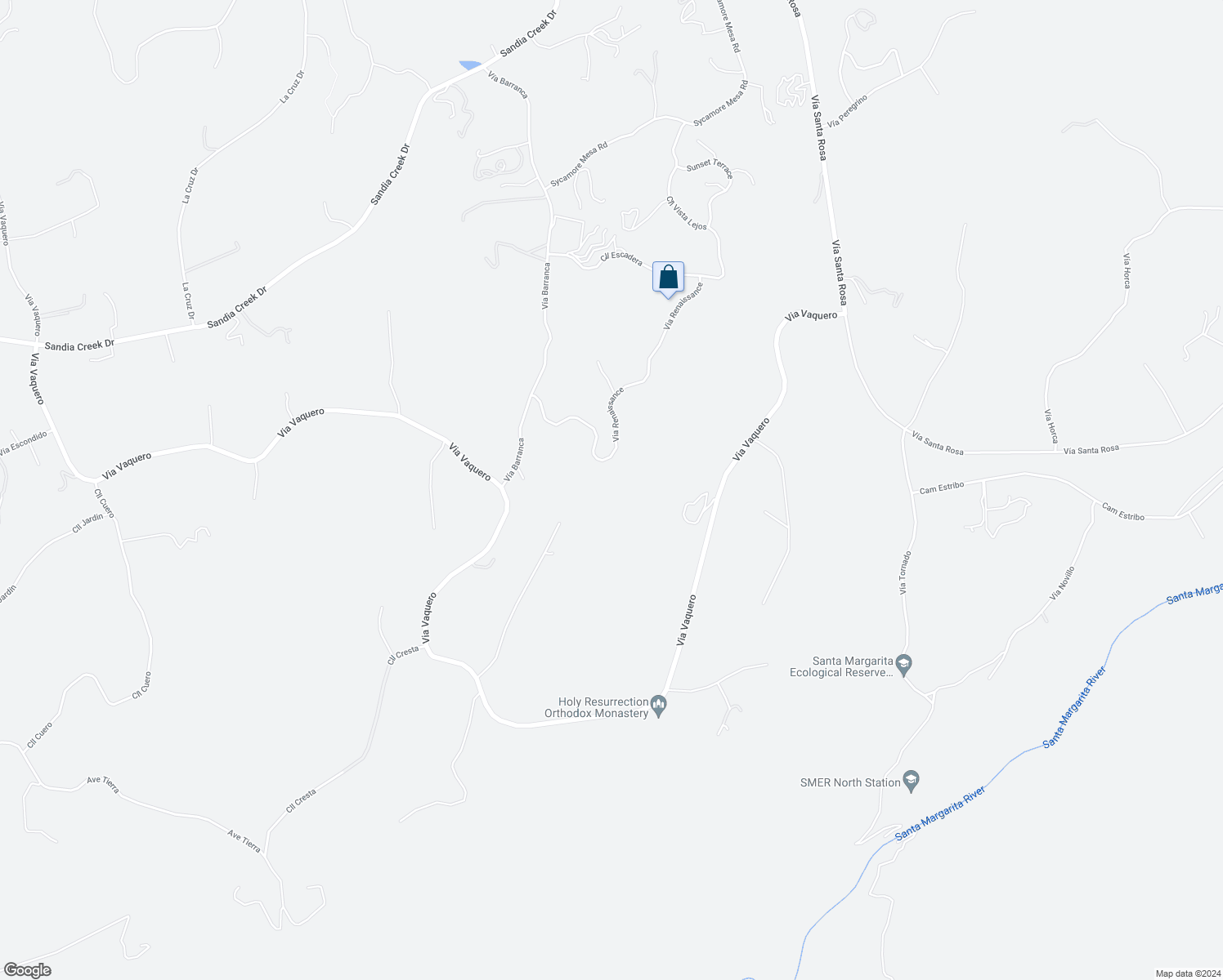 map of restaurants, bars, coffee shops, grocery stores, and more near 45130 Via Renaissance in Temecula