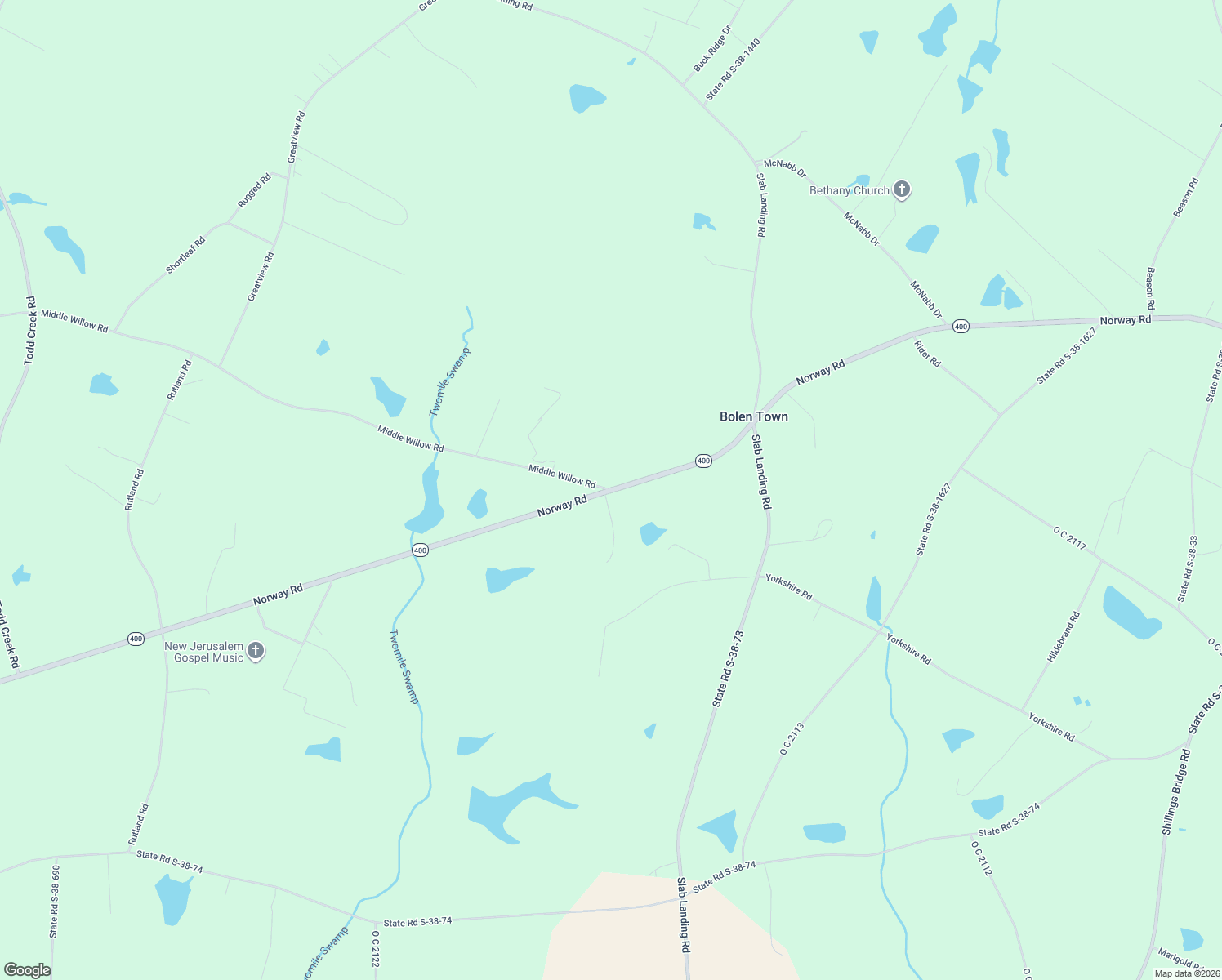 map of restaurants, bars, coffee shops, grocery stores, and more near Norway Road in Orangeburg