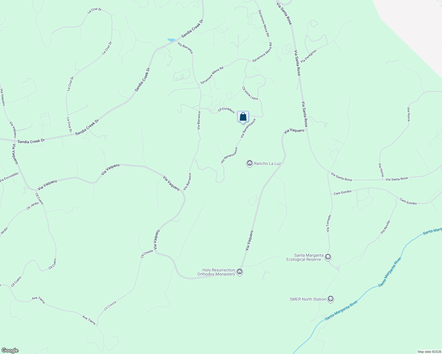 map of restaurants, bars, coffee shops, grocery stores, and more near 45055 Via Renaissance in Temecula