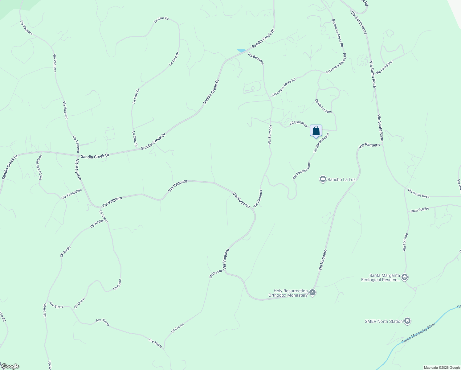 map of restaurants, bars, coffee shops, grocery stores, and more near 46930-47032 Via Vaquero Road in Temecula