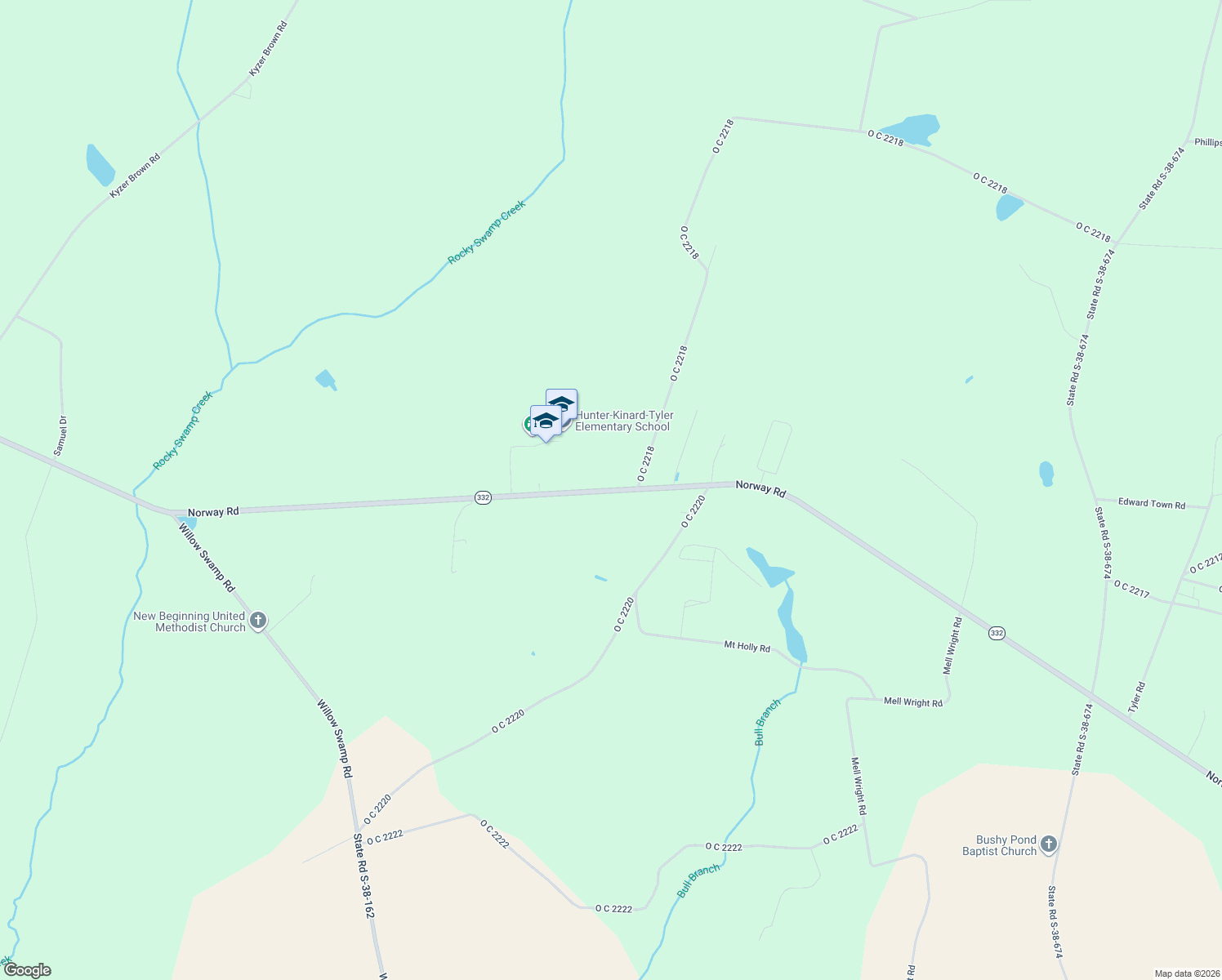 map of restaurants, bars, coffee shops, grocery stores, and more near 2516 Norway Rd in Neeses