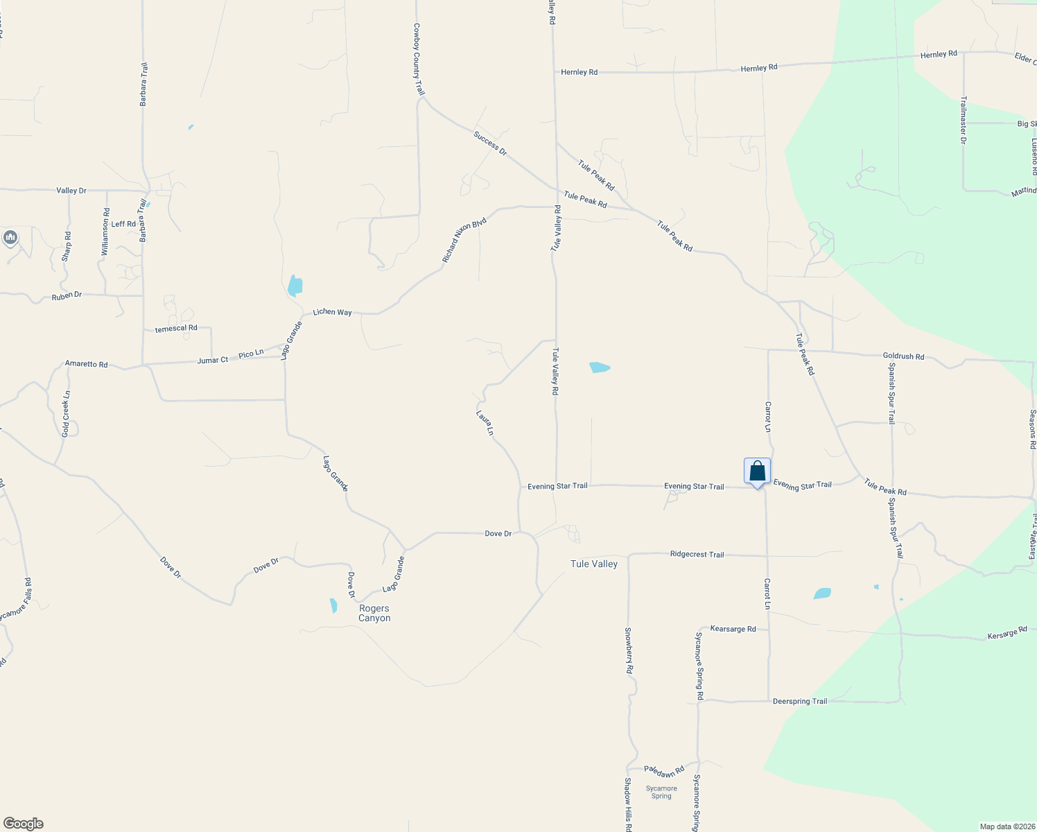 map of restaurants, bars, coffee shops, grocery stores, and more near 44675 Tule Valley Road in Aguanga