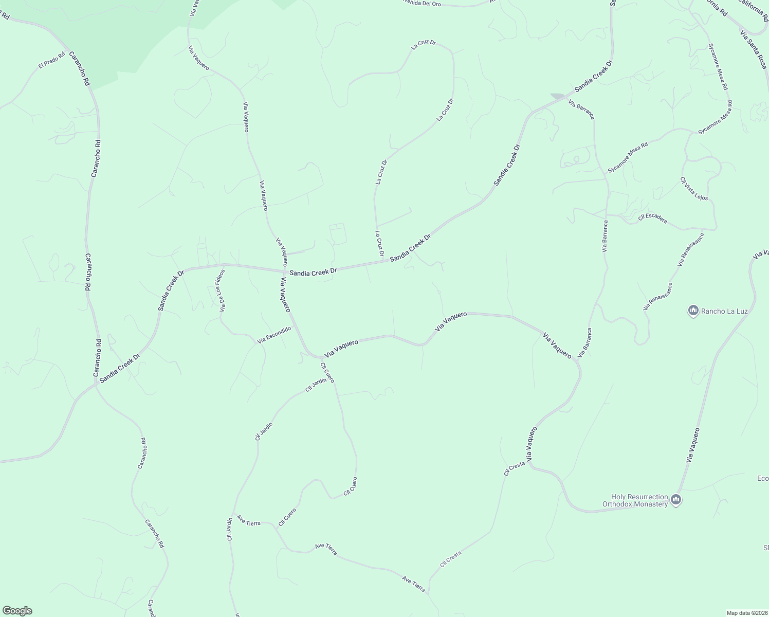map of restaurants, bars, coffee shops, grocery stores, and more near 46038 Via Vaquero in Temecula