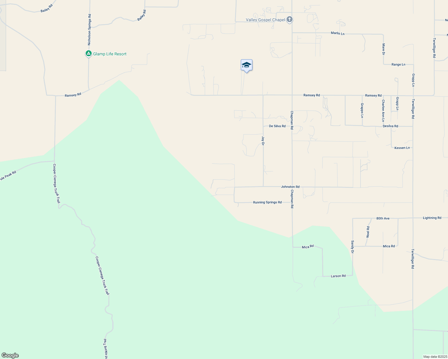 map of restaurants, bars, coffee shops, grocery stores, and more near Gully View Drive in Riverside County