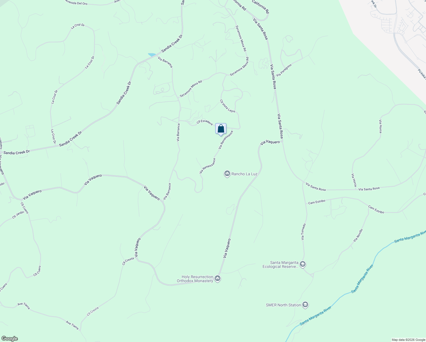 map of restaurants, bars, coffee shops, grocery stores, and more near 44930 Via Renaissance in Temecula