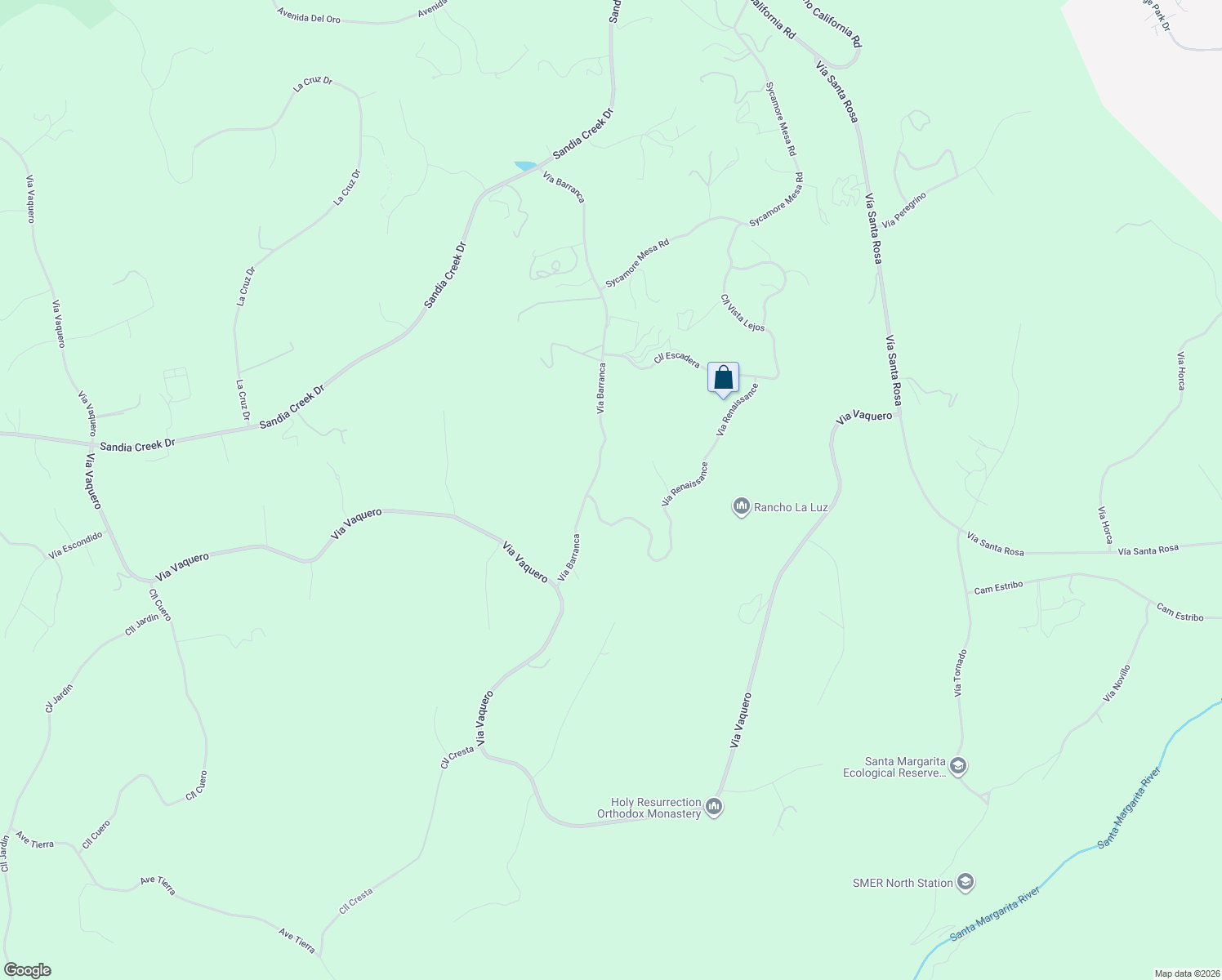 map of restaurants, bars, coffee shops, grocery stores, and more near 45315 Via Renaissance in Temecula